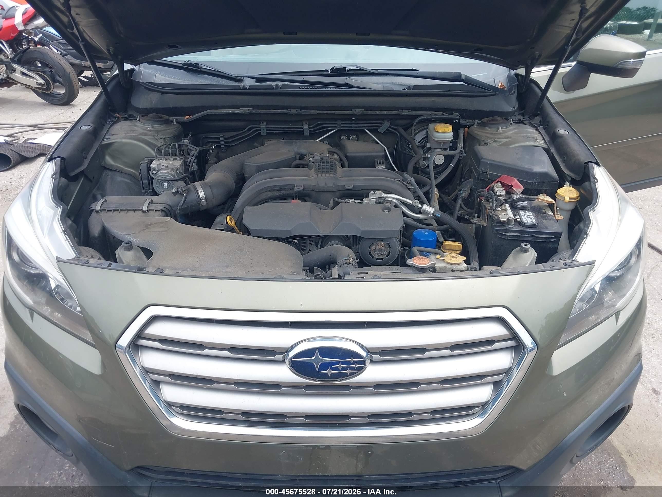 2015 Subaru Outback 2.5i Premium Green vin: 4S4BSAHC9F3288868