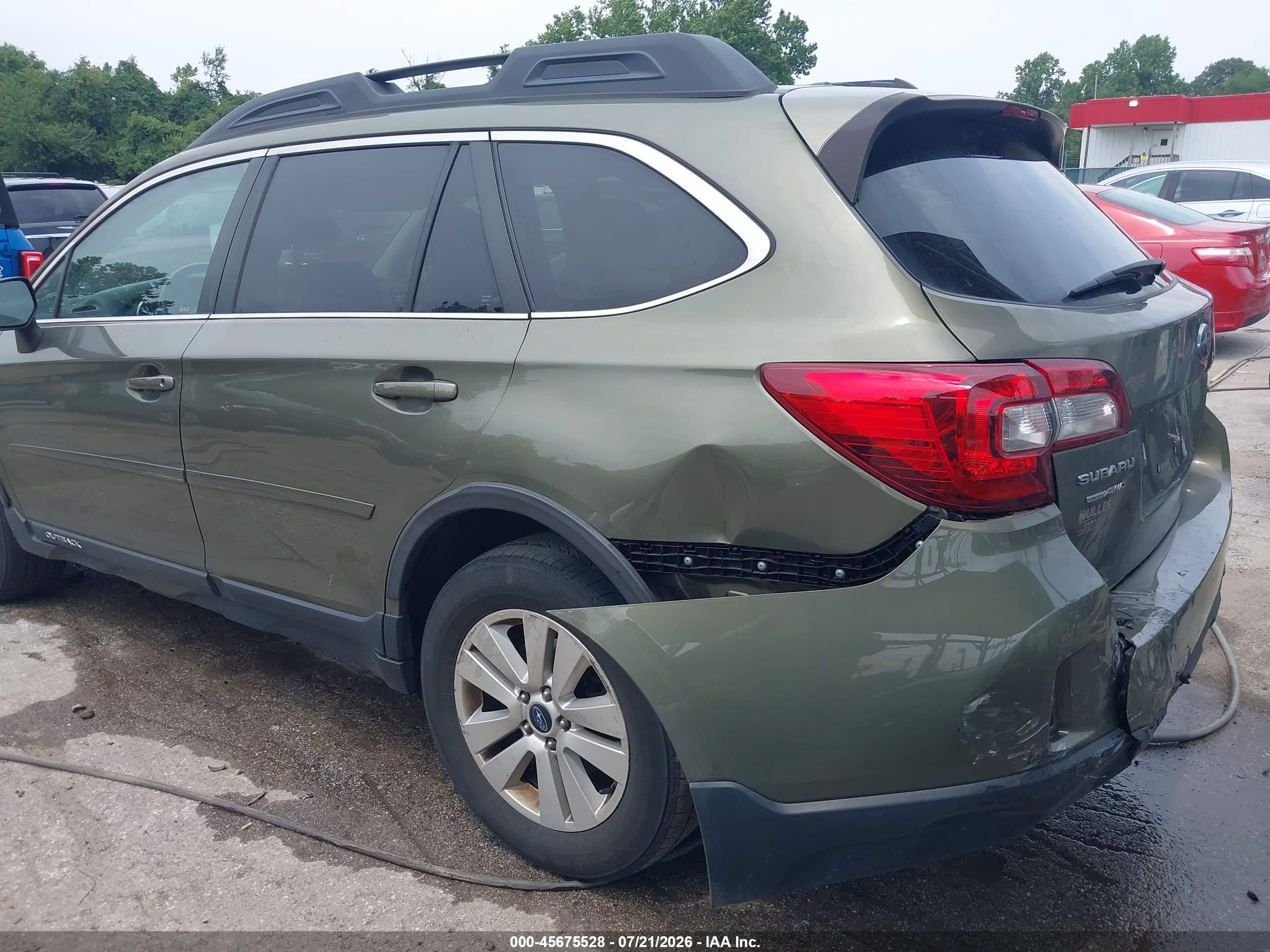 2015 Subaru Outback 2.5i Premium Green vin: 4S4BSAHC9F3288868