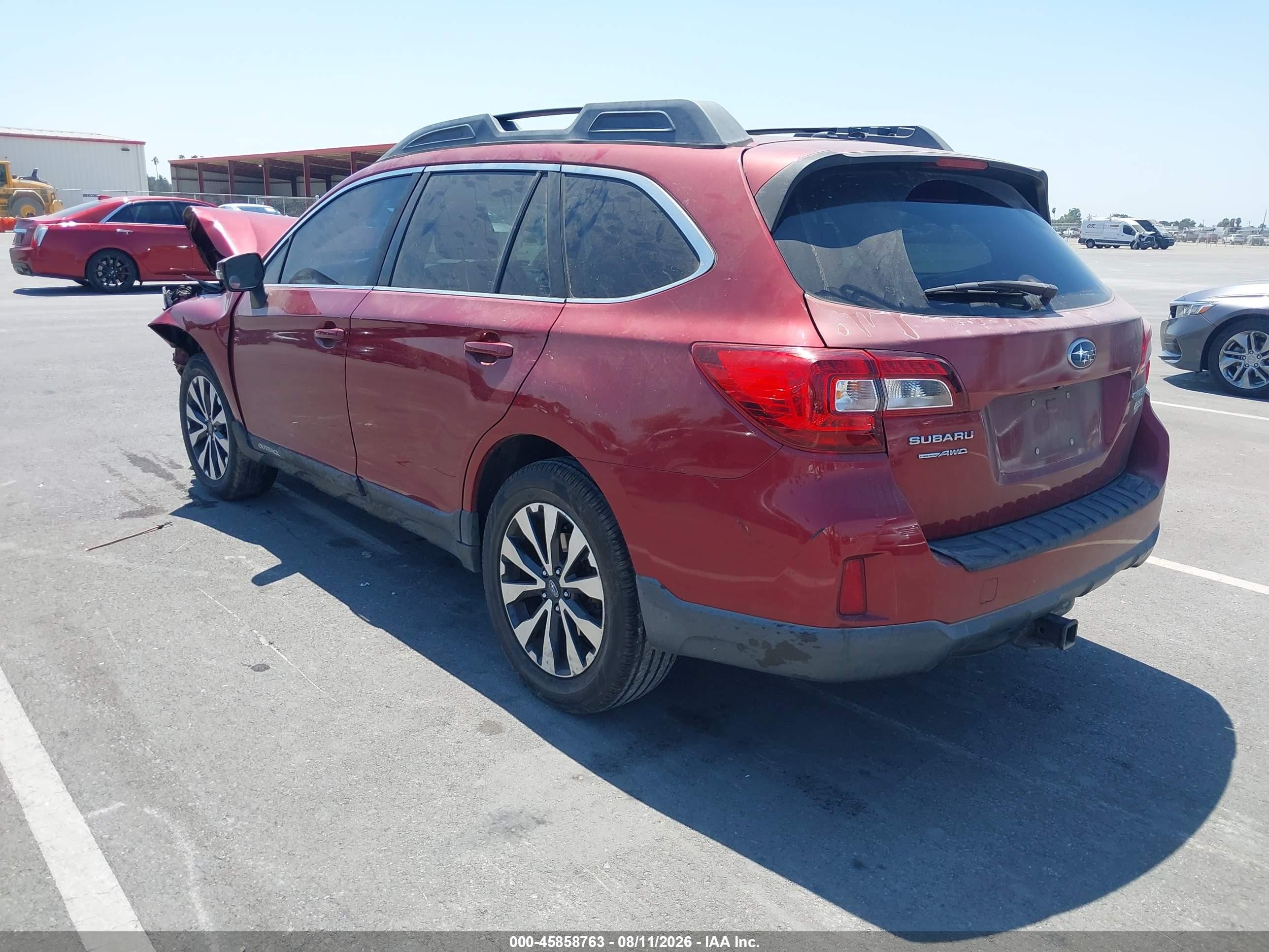 2015 Subaru Outback 2.5i Limited Burgundy vin: 4S4BSAJC3F3214081