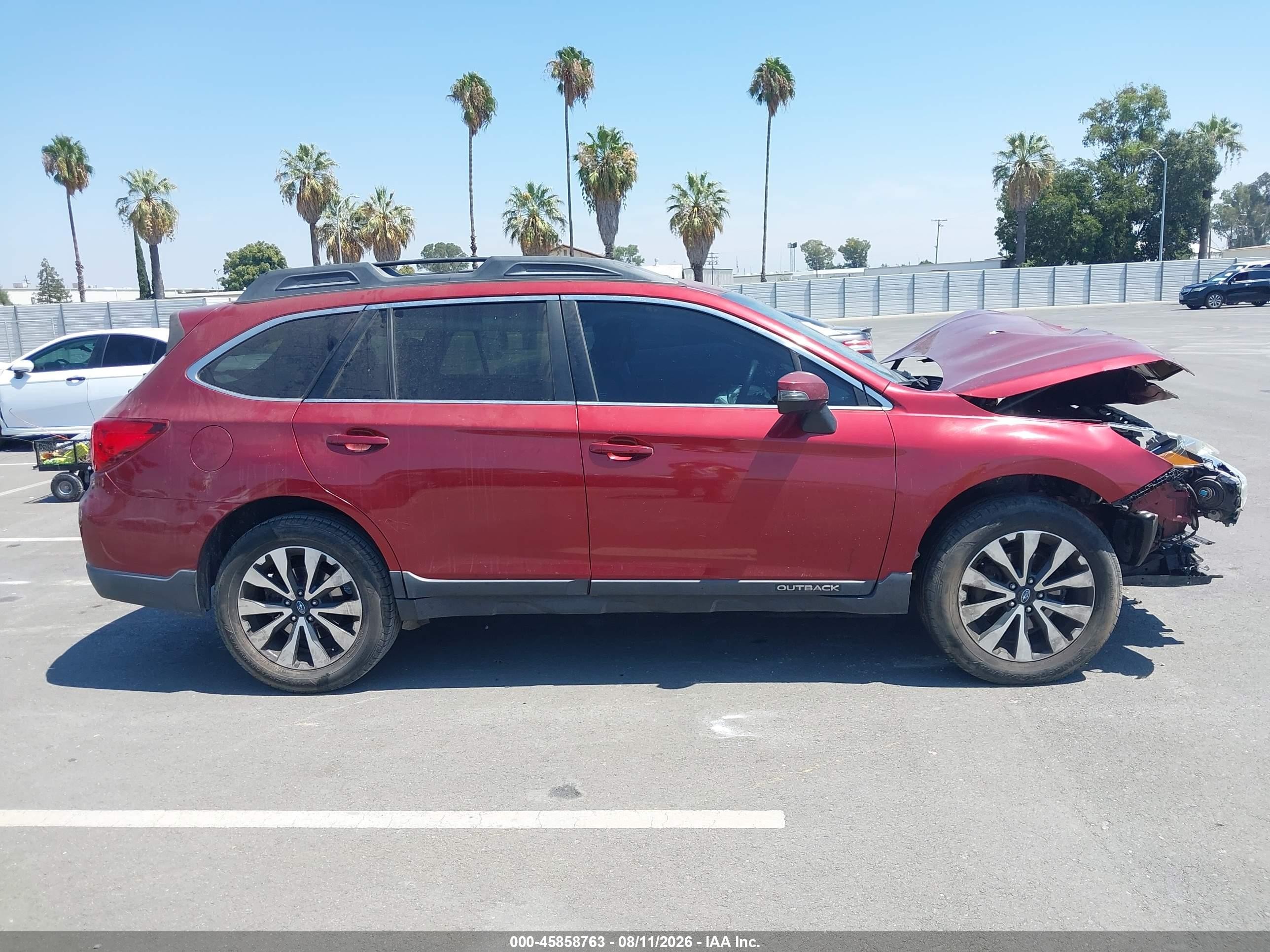 2015 Subaru Outback 2.5i Limited Burgundy vin: 4S4BSAJC3F3214081