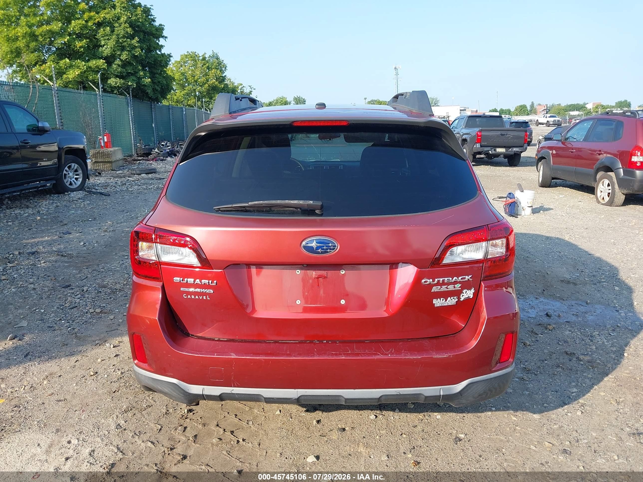 2015 Subaru Outback 2.5i Limited Burgundy vin: 4S4BSAJC4F3314142