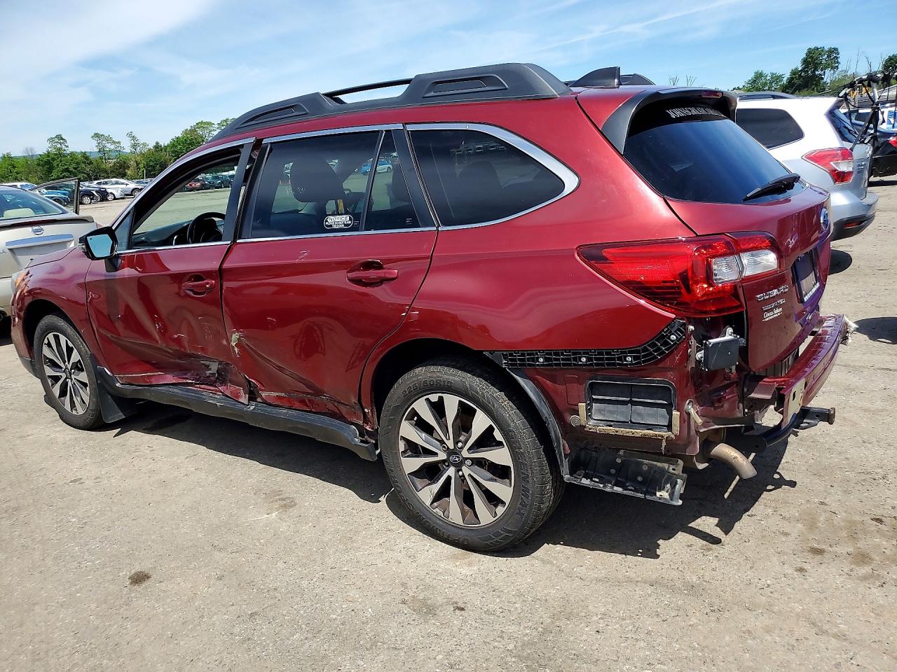 2017 Subaru Outback 2.5i Limited Red vin: 4S4BSAKC5H3363562