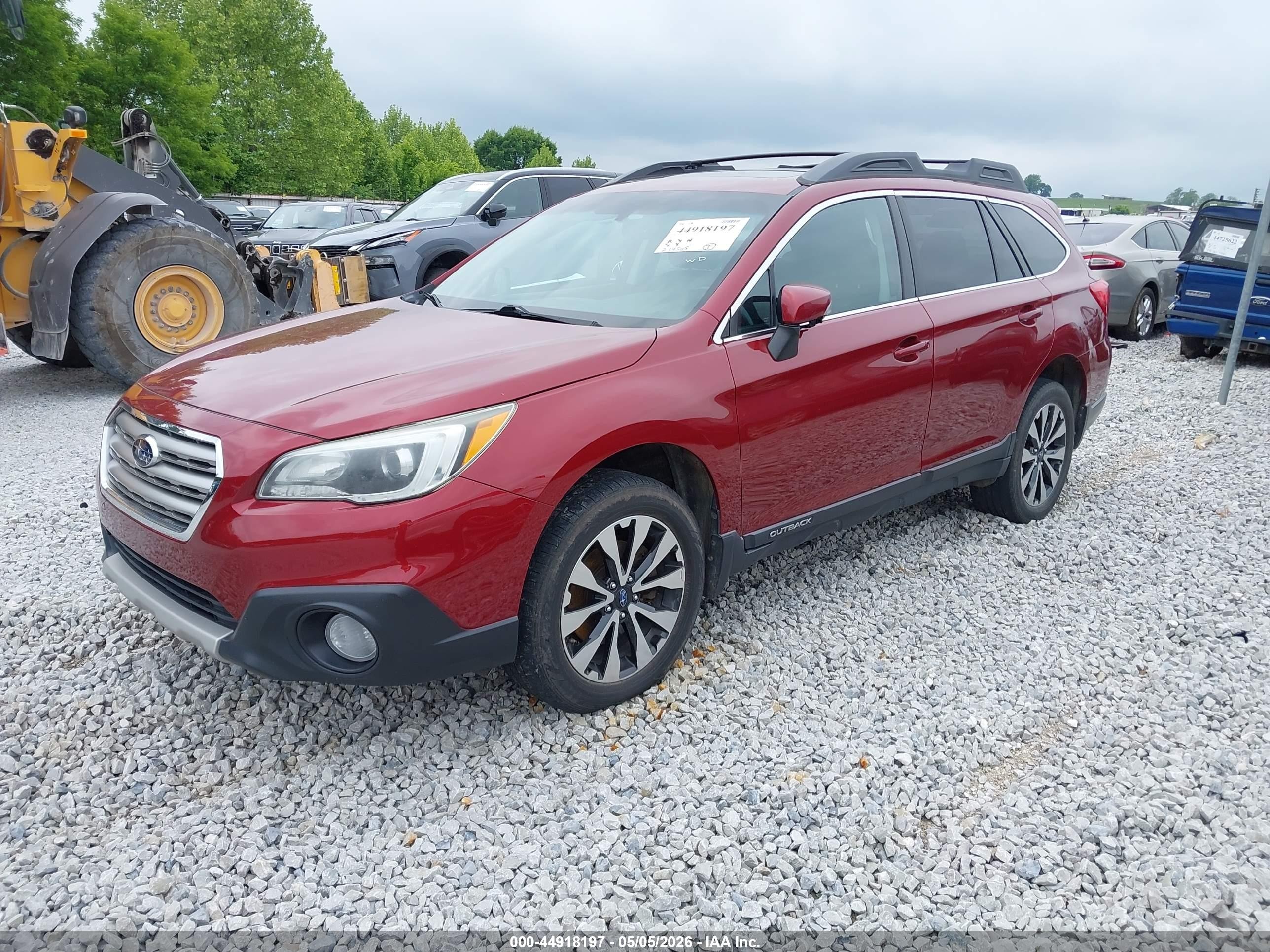 2017 Subaru Outback 2.5i Limited Бордовый vin: 4S4BSAKC6H3214822