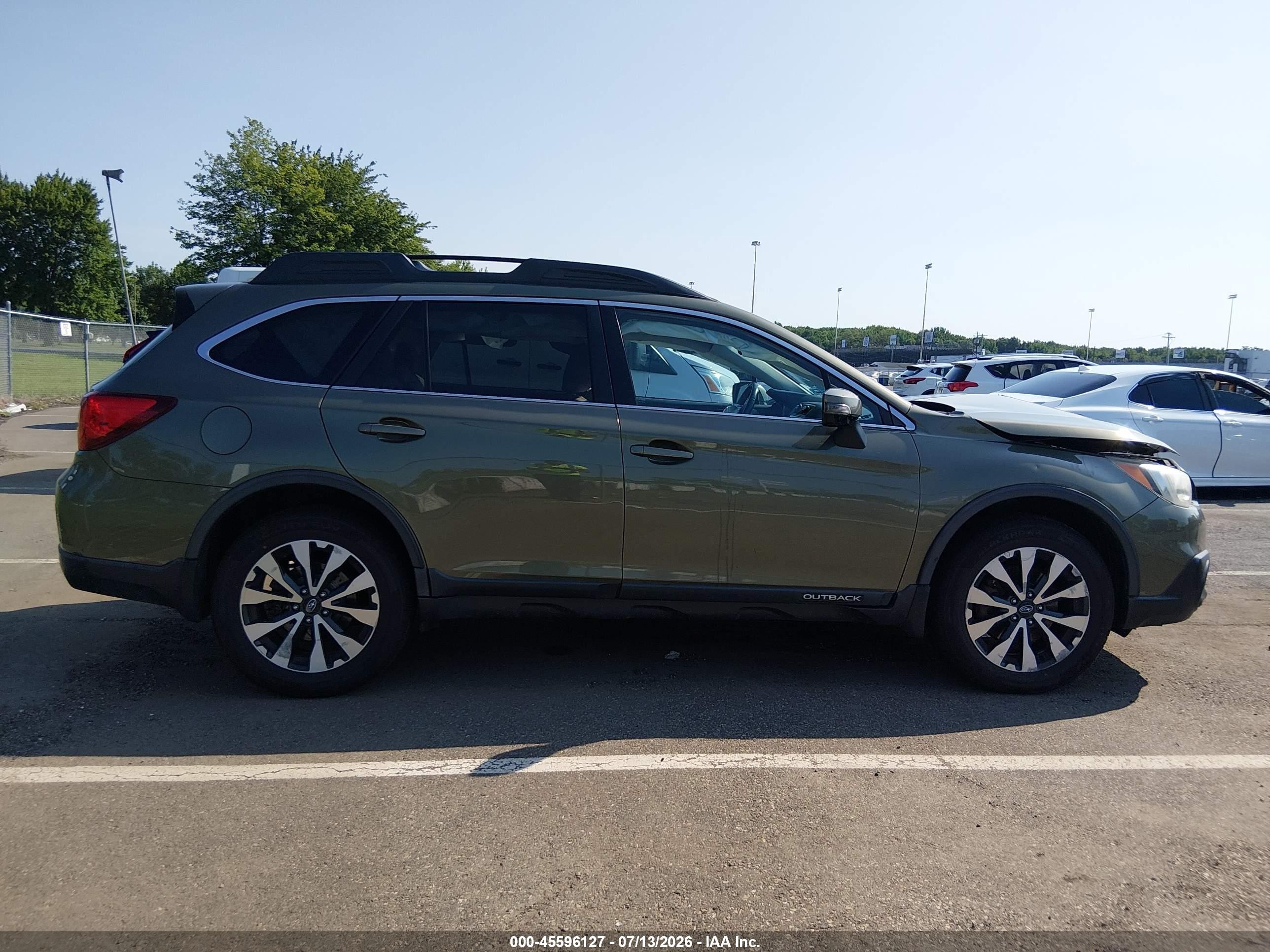 2015 Subaru Outback 2.5i Limited Green vin: 4S4BSALC0F3276020