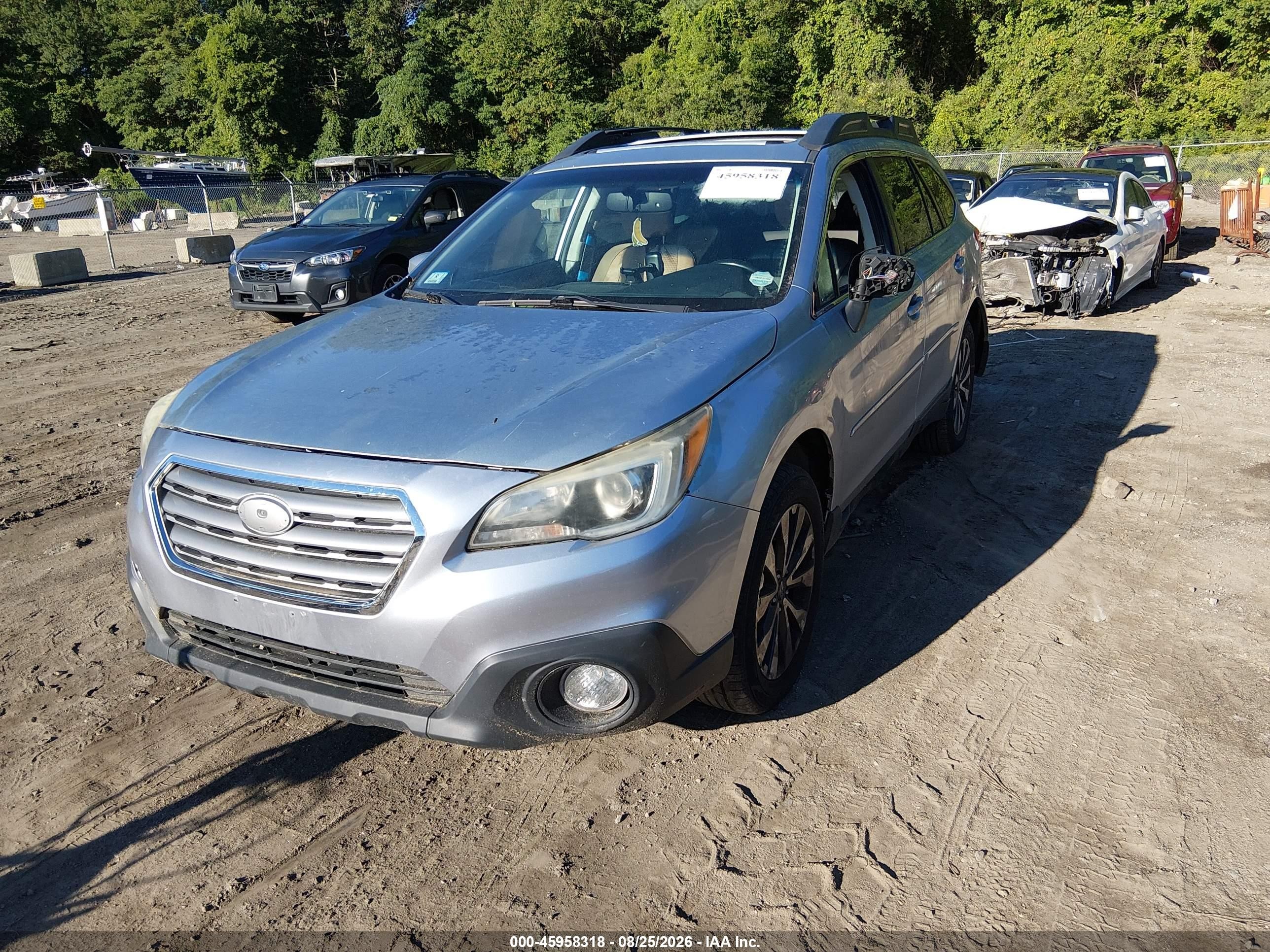 2015 Subaru Outback 2.5i Limited Light Blue vin: 4S4BSALC1F3347354