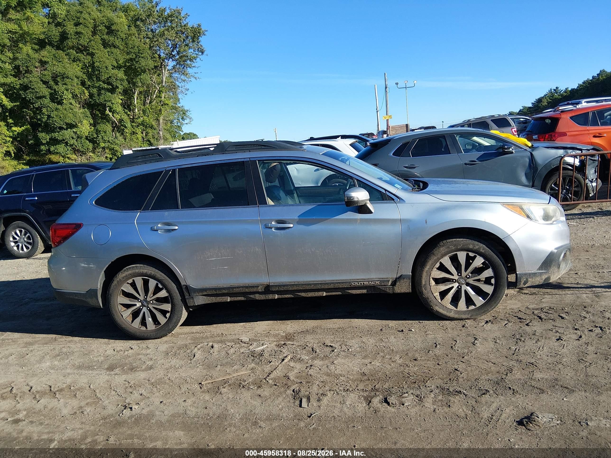 2015 Subaru Outback 2.5i Limited Light Blue vin: 4S4BSALC1F3347354
