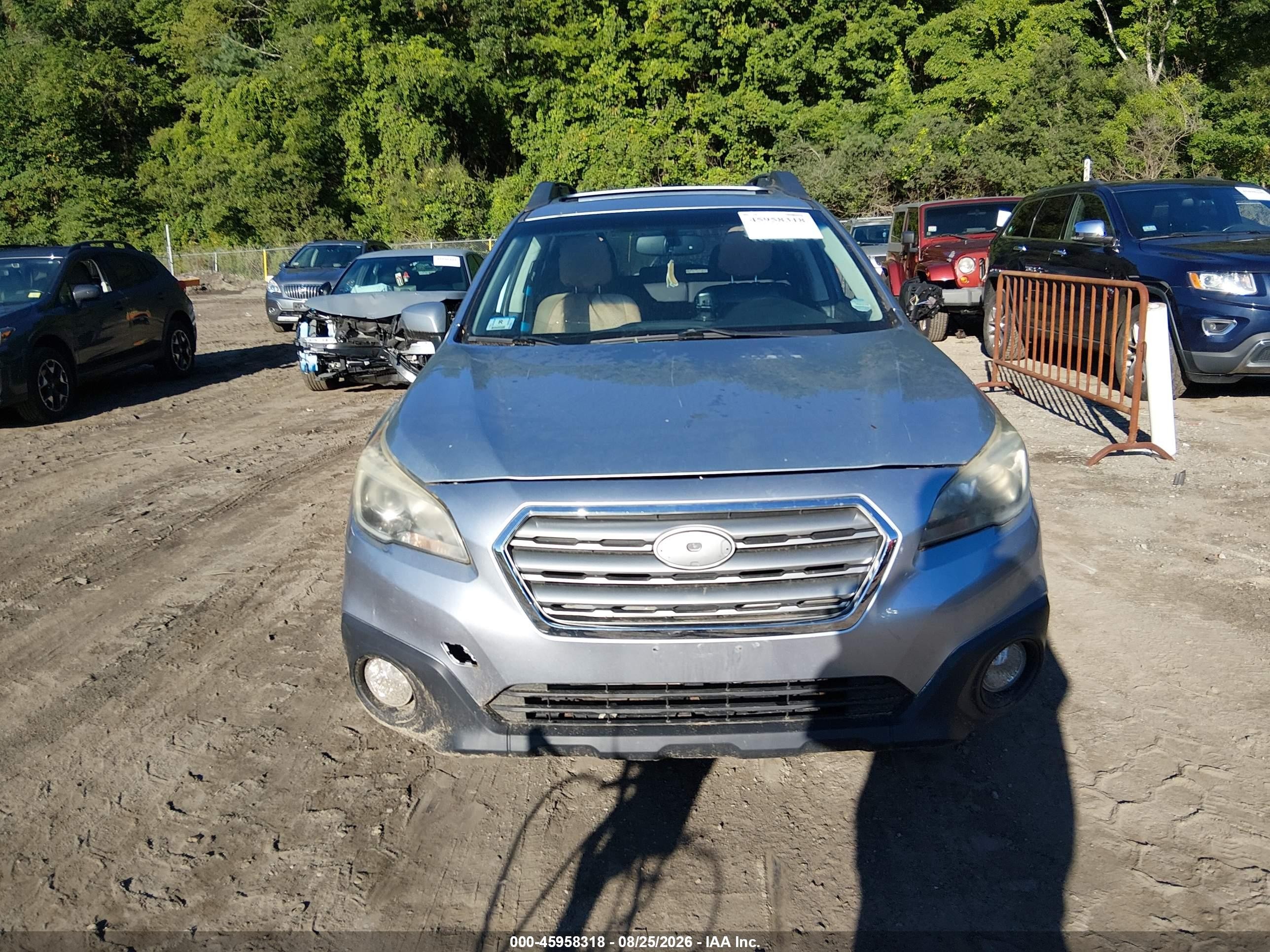 2015 Subaru Outback 2.5i Limited Light Blue vin: 4S4BSALC1F3347354