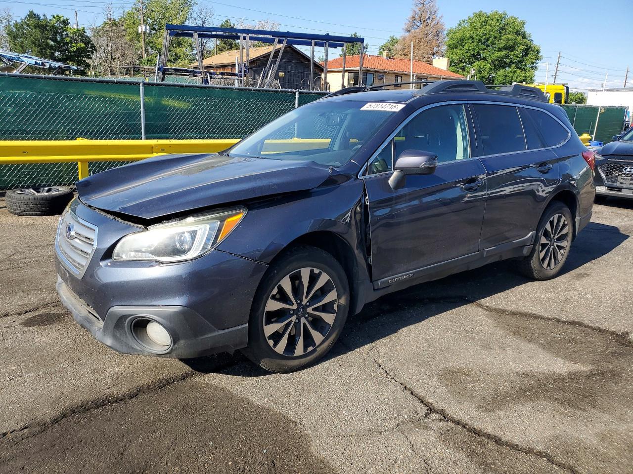 2015 Subaru Outback 2.5i Limited Gray vin: 4S4BSALC2F3242631