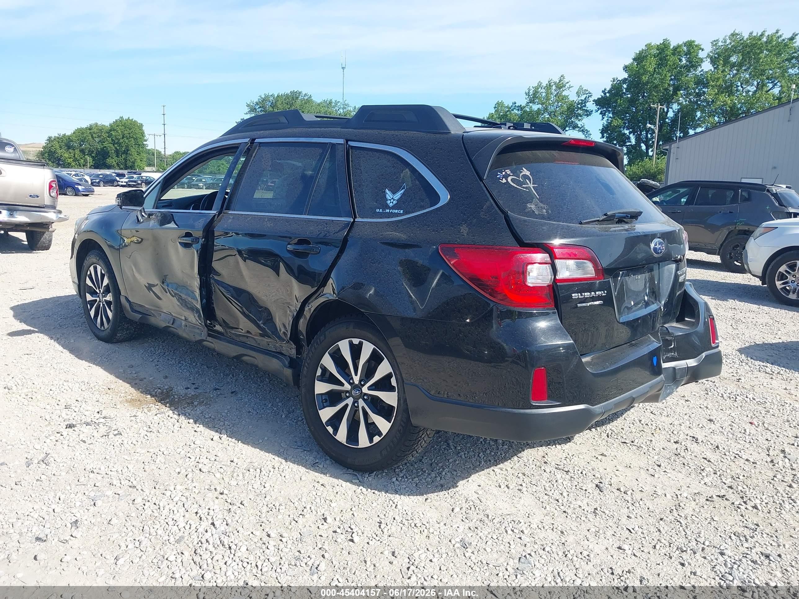 2015 Subaru Outback 2.5i Limited Black vin: 4S4BSALC2F3279663