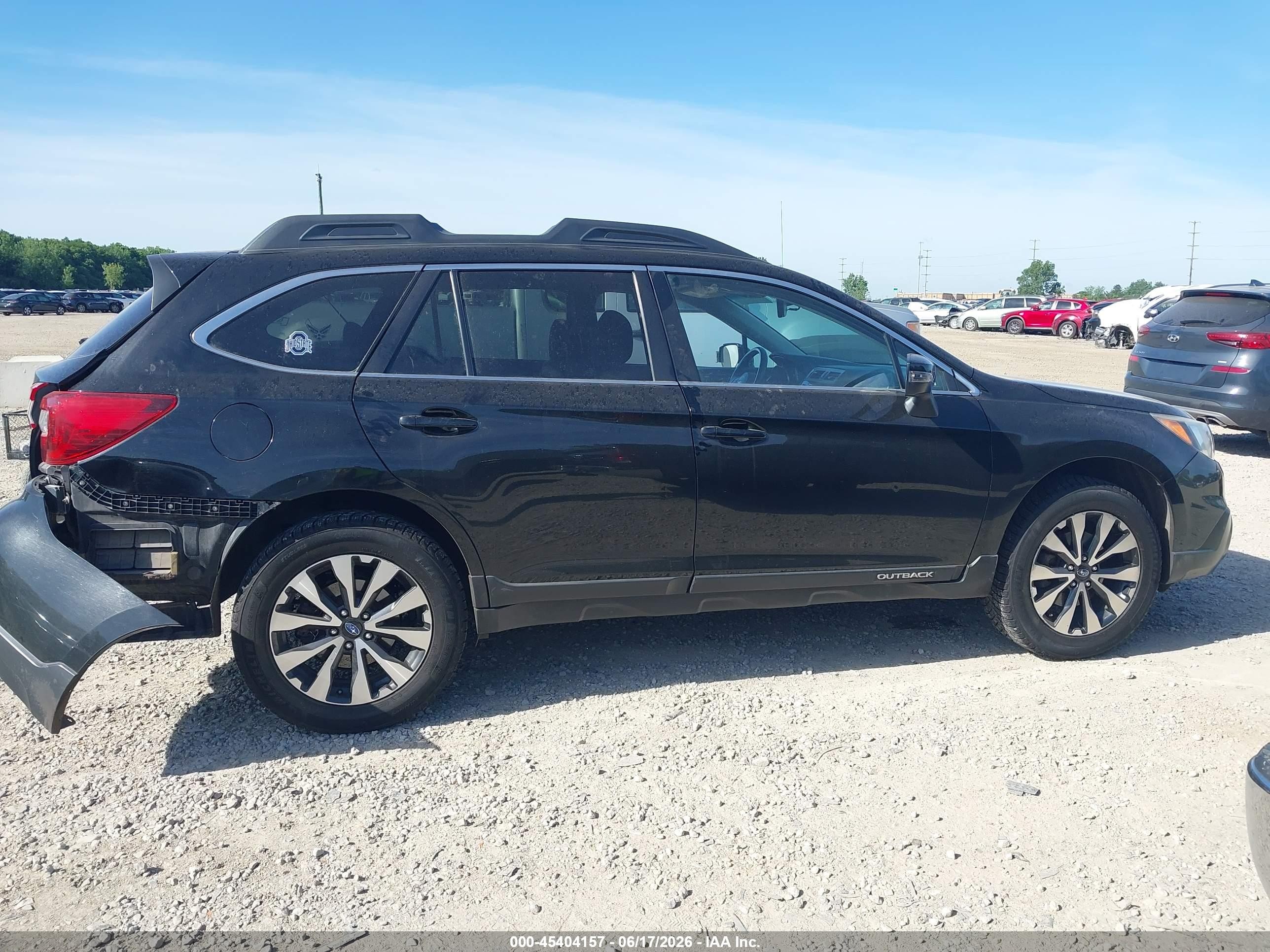 2015 Subaru Outback 2.5i Limited Black vin: 4S4BSALC2F3279663