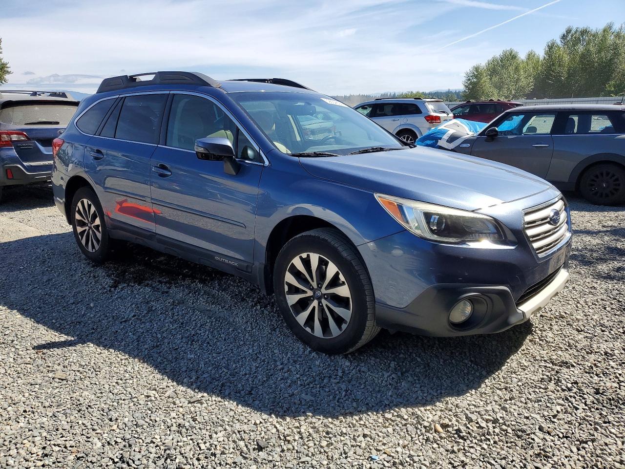 2015 Subaru Outback 2.5i Limited Blue vin: 4S4BSALC2F3334726