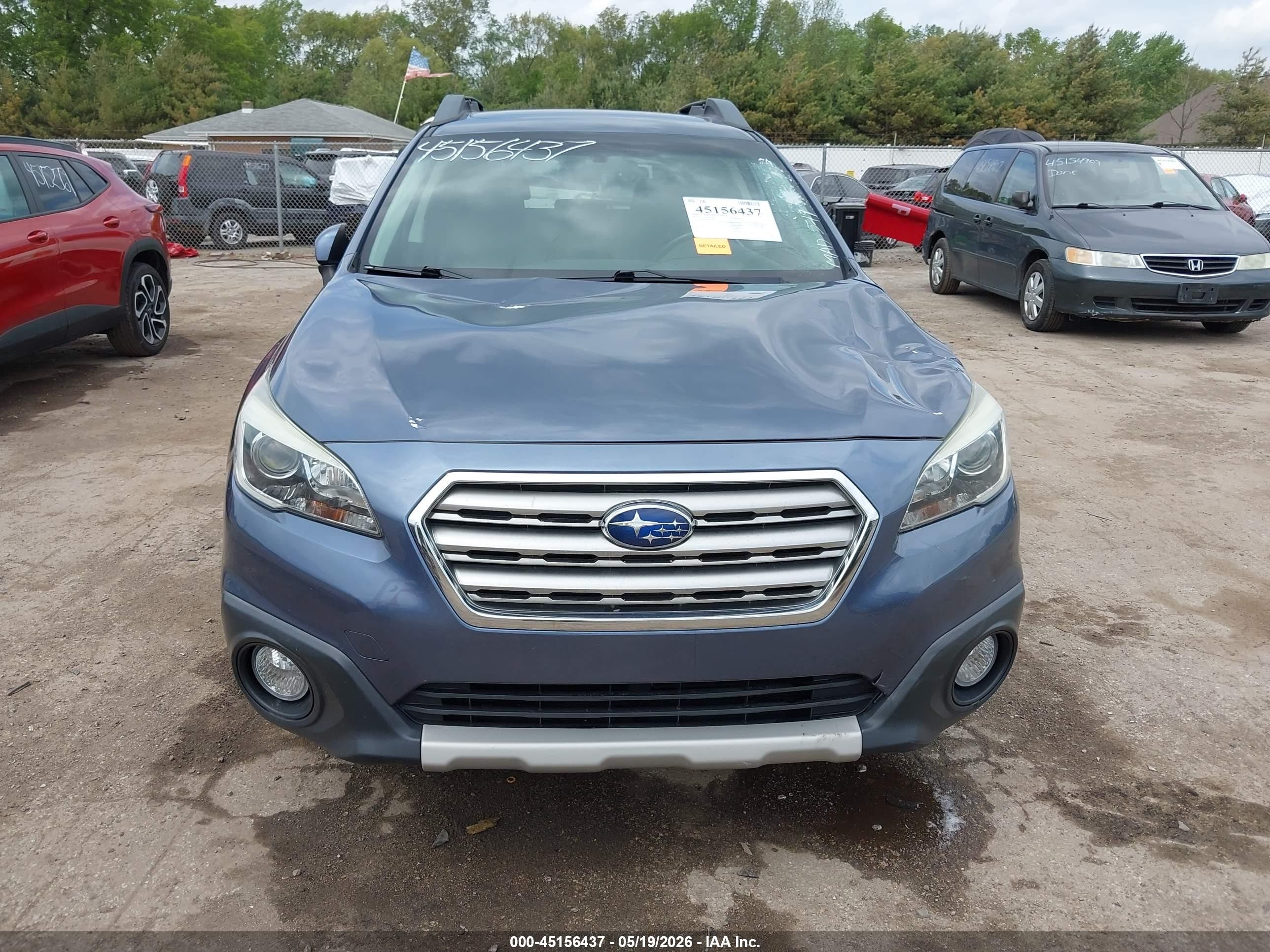2015 Subaru Outback 2.5i Limited Blue vin: 4S4BSALC3F3310077