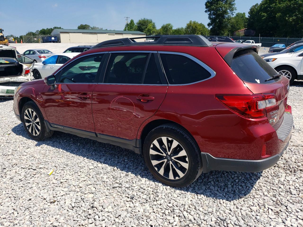 2015 Subaru Outback 2.5i Limited Red vin: 4S4BSALC4F3208481