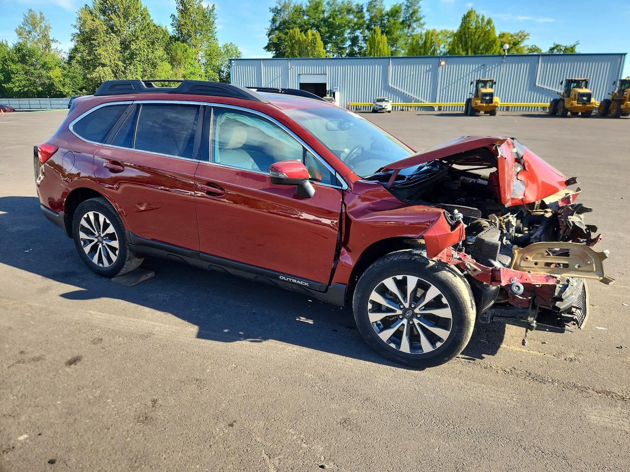 2015 Subaru Outback 2.5i Limited Red vin: 4S4BSALC5F3256474