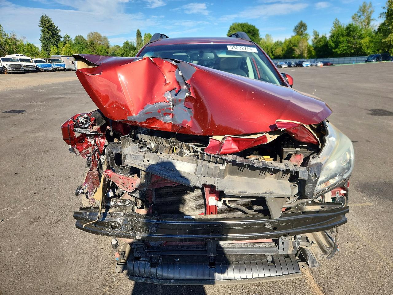 2015 Subaru Outback 2.5i Limited Red vin: 4S4BSALC5F3256474