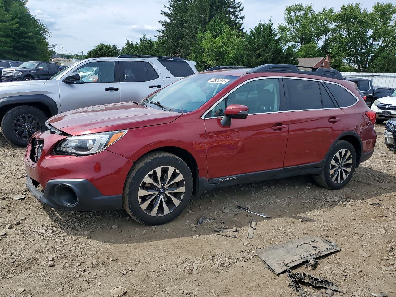 2015 Subaru Outback 2.5i Limited Red vin: 4S4BSALC5F3260718