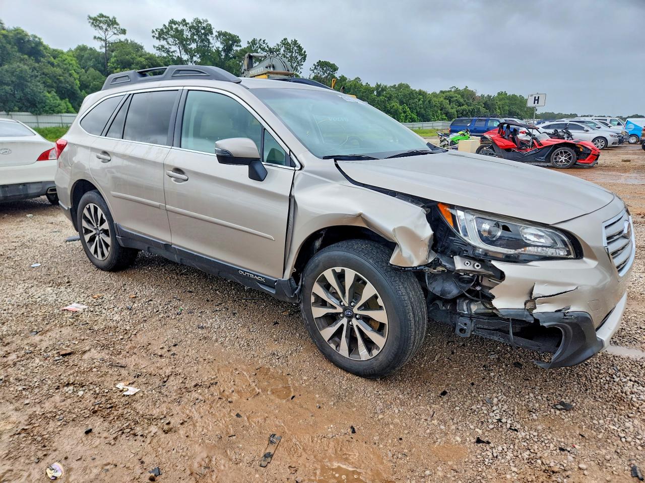 2015 Subaru Outback 2.5i Limited Бежевый vin: 4S4BSALC5F3314809