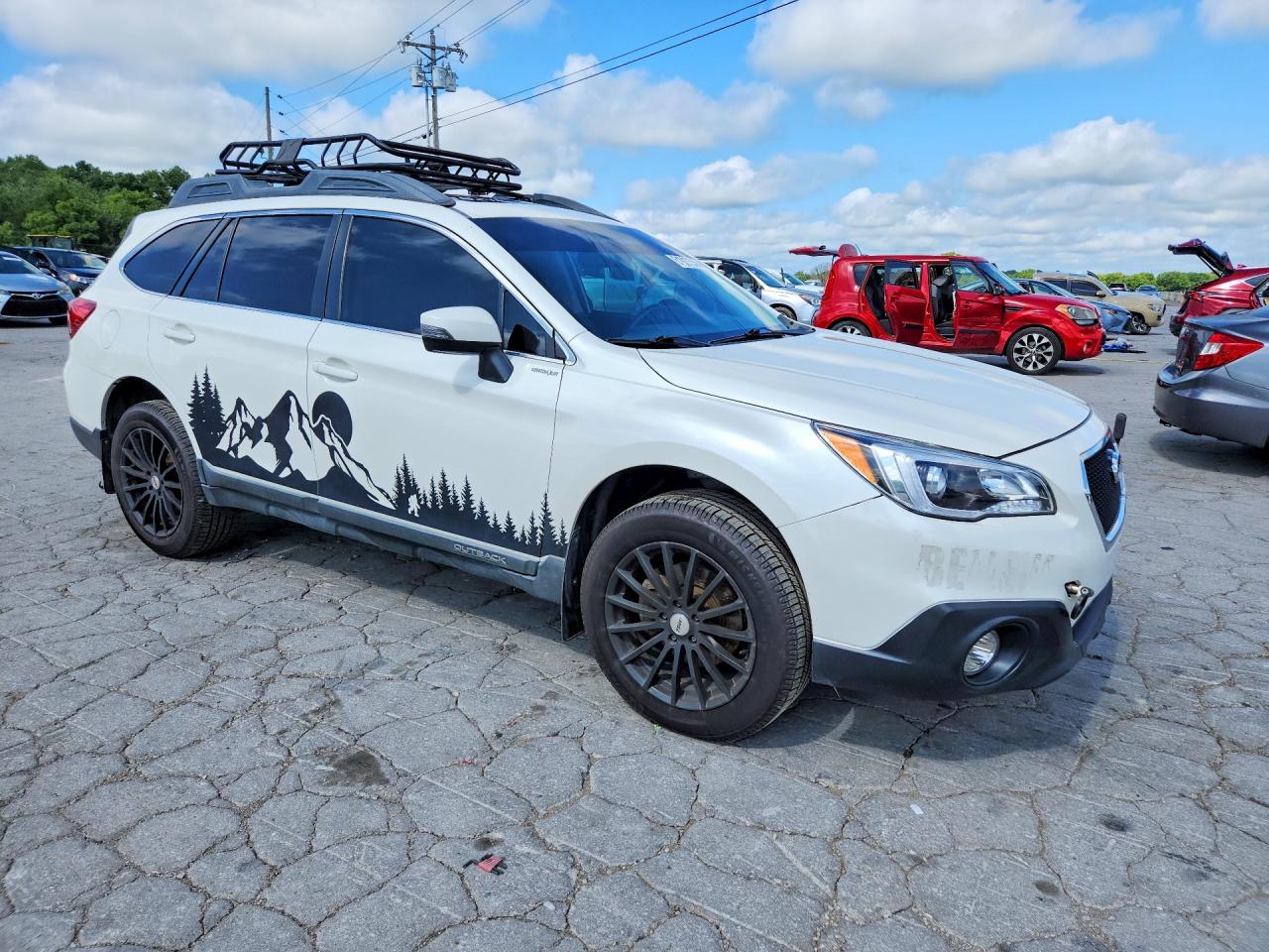 2015 Subaru Outback 2.5i Limited White vin: 4S4BSALC6F3218459