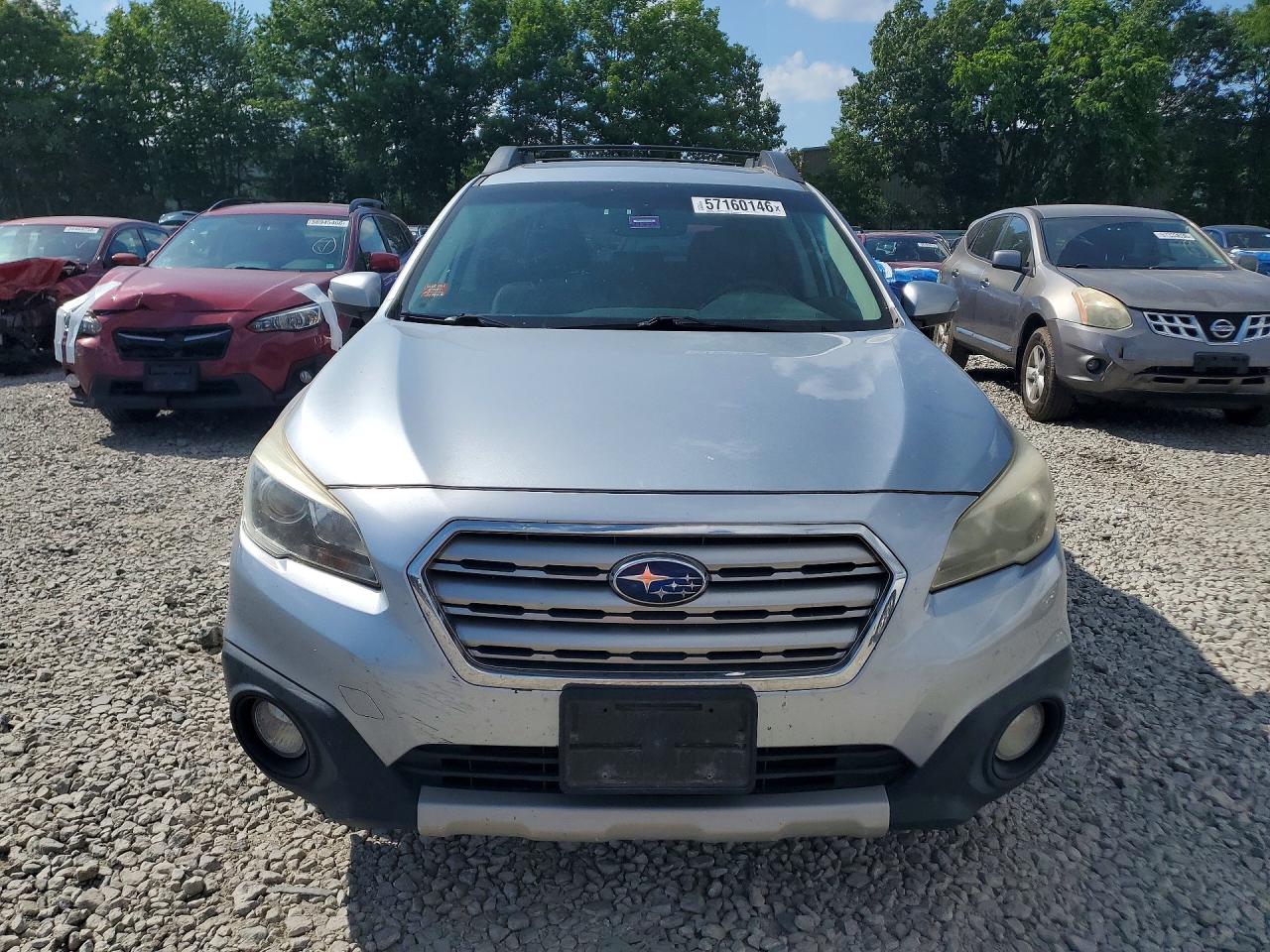 2015 Subaru Outback 2.5i Limited Silver vin: 4S4BSALC6F3273042