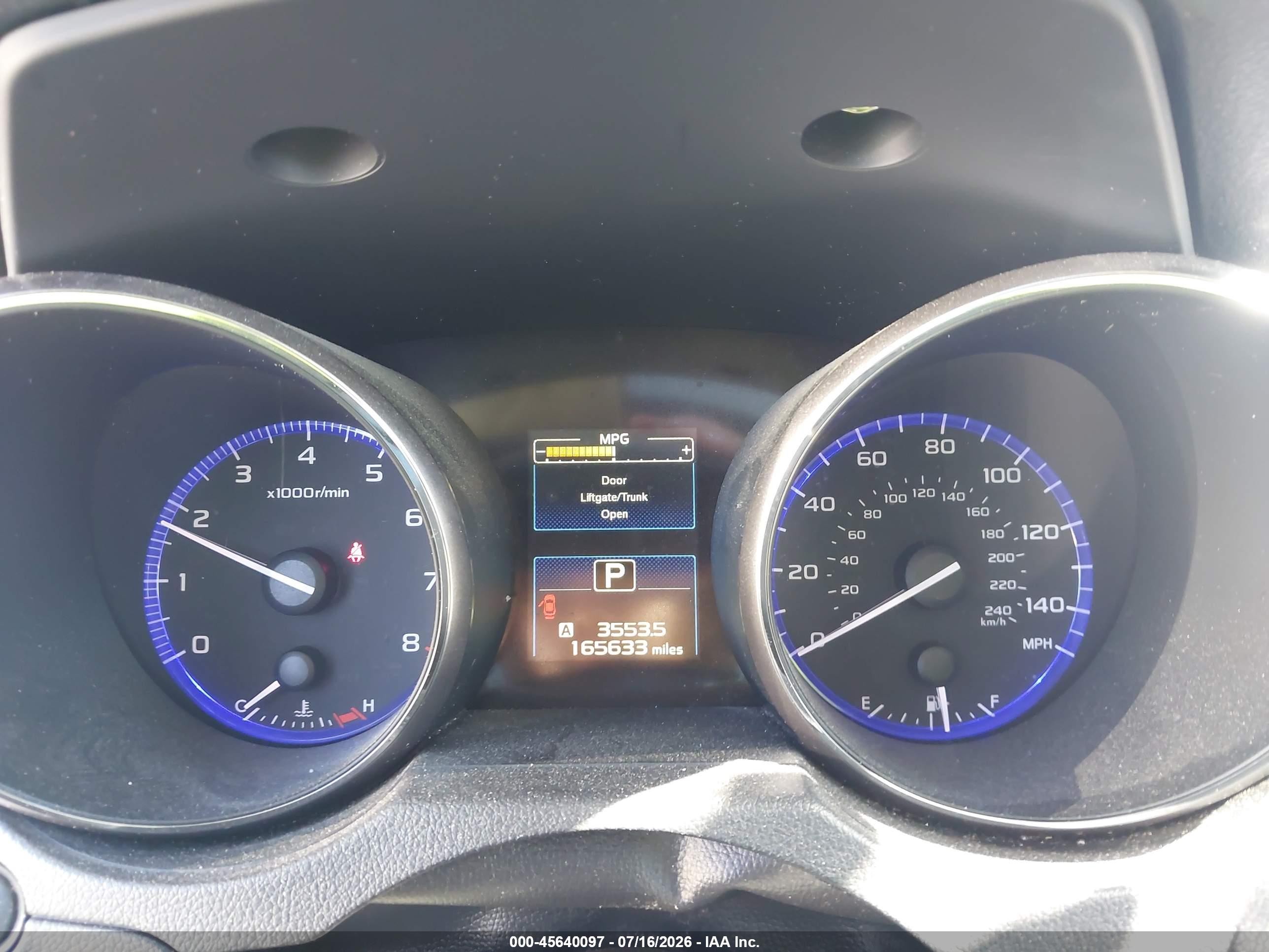 2015 Subaru Outback 2.5i Limited Blue vin: 4S4BSALC7F3324547