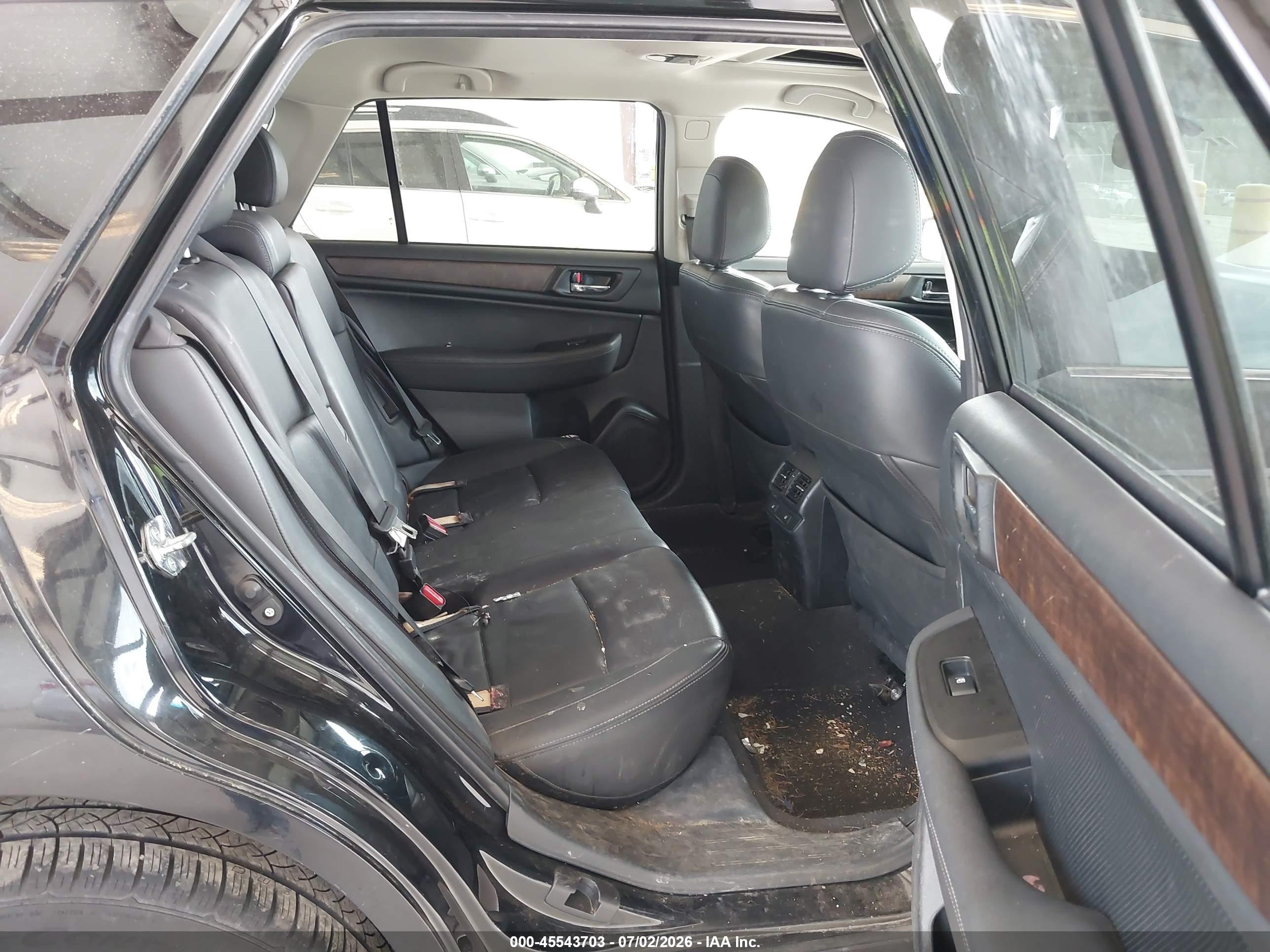2015 Subaru Outback 2.5i Limited Black vin: 4S4BSALC9F3320239