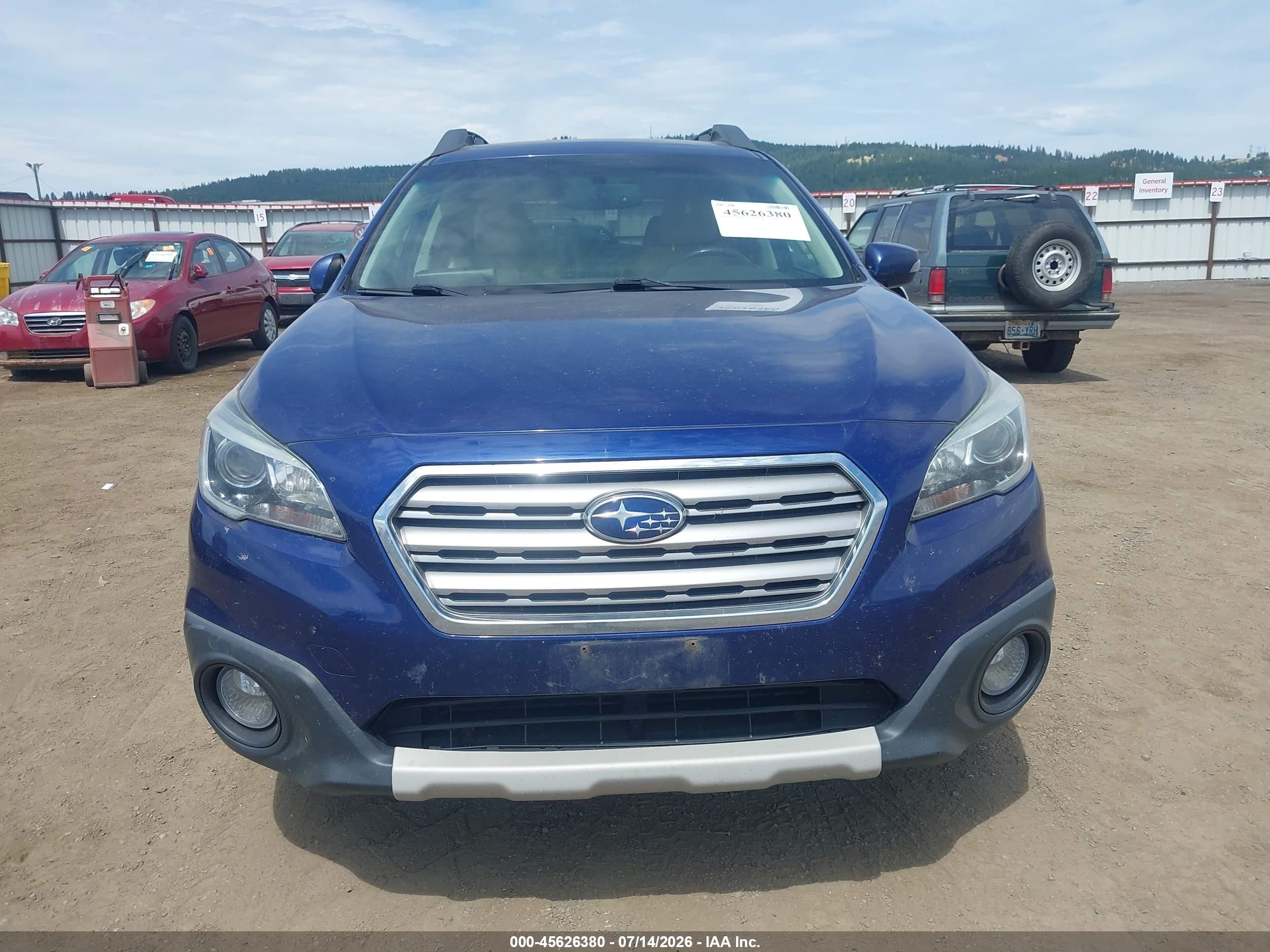 2015 Subaru Outback 2.5i Limited Blue vin: 4S4BSALCXF3217301