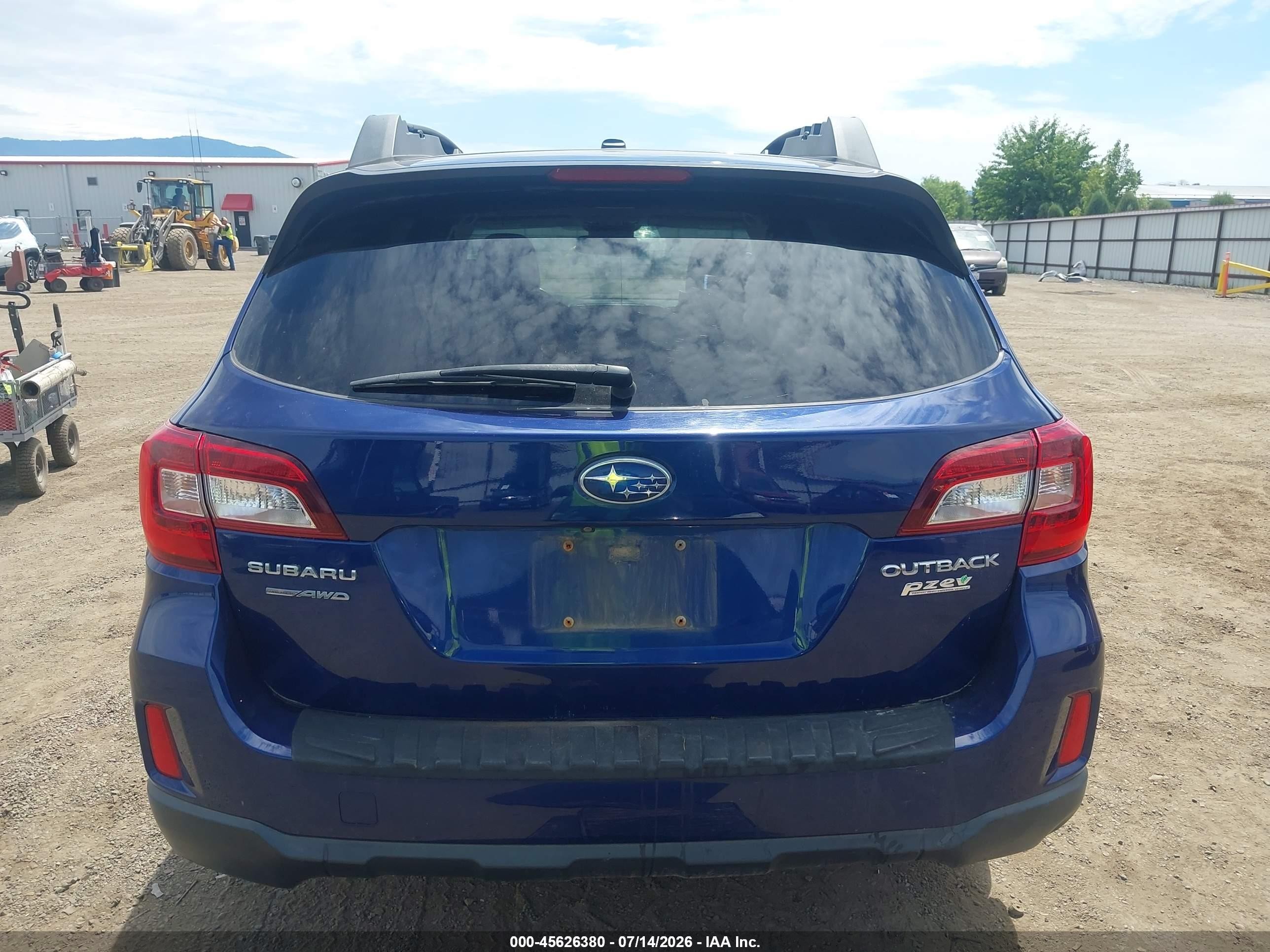 2015 Subaru Outback 2.5i Limited Blue vin: 4S4BSALCXF3217301