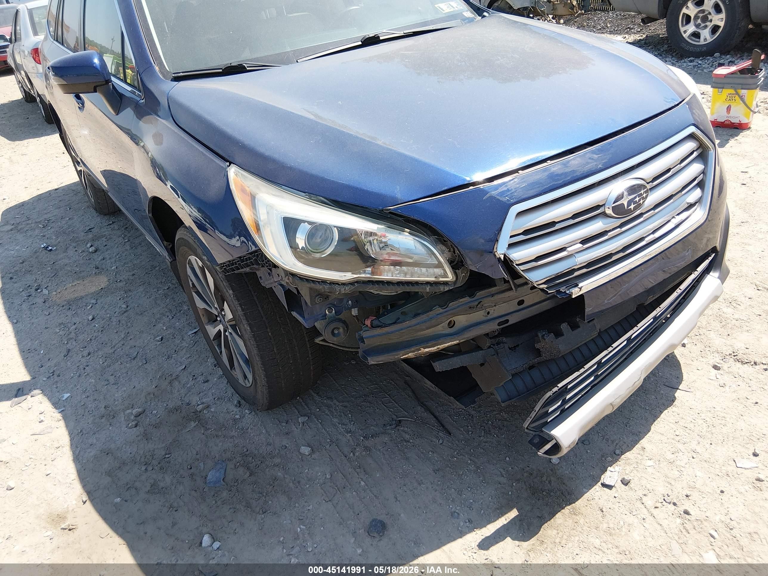 2015 Subaru Outback 2.5i Limited Blue vin: 4S4BSALCXF3221543