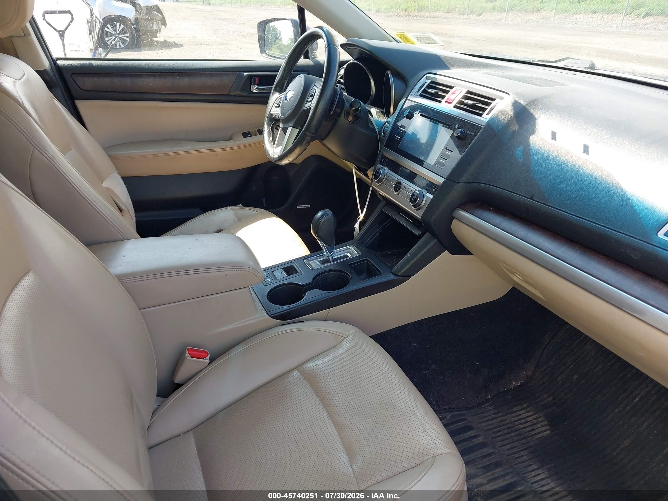 2015 Subaru Outback 2.5i Limited Blue vin: 4S4BSALCXF3225527