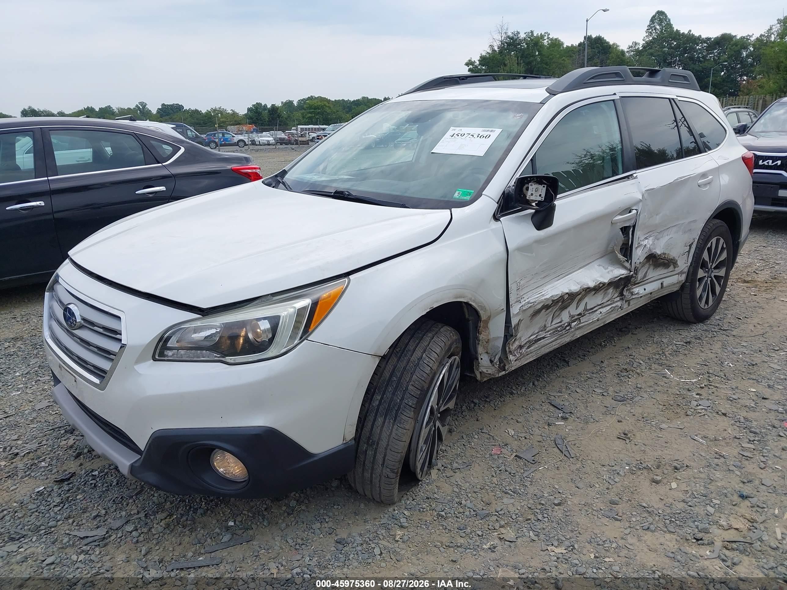 2016 Subaru Outback 2.5i Limited Белый vin: 4S4BSANC1G3214589
