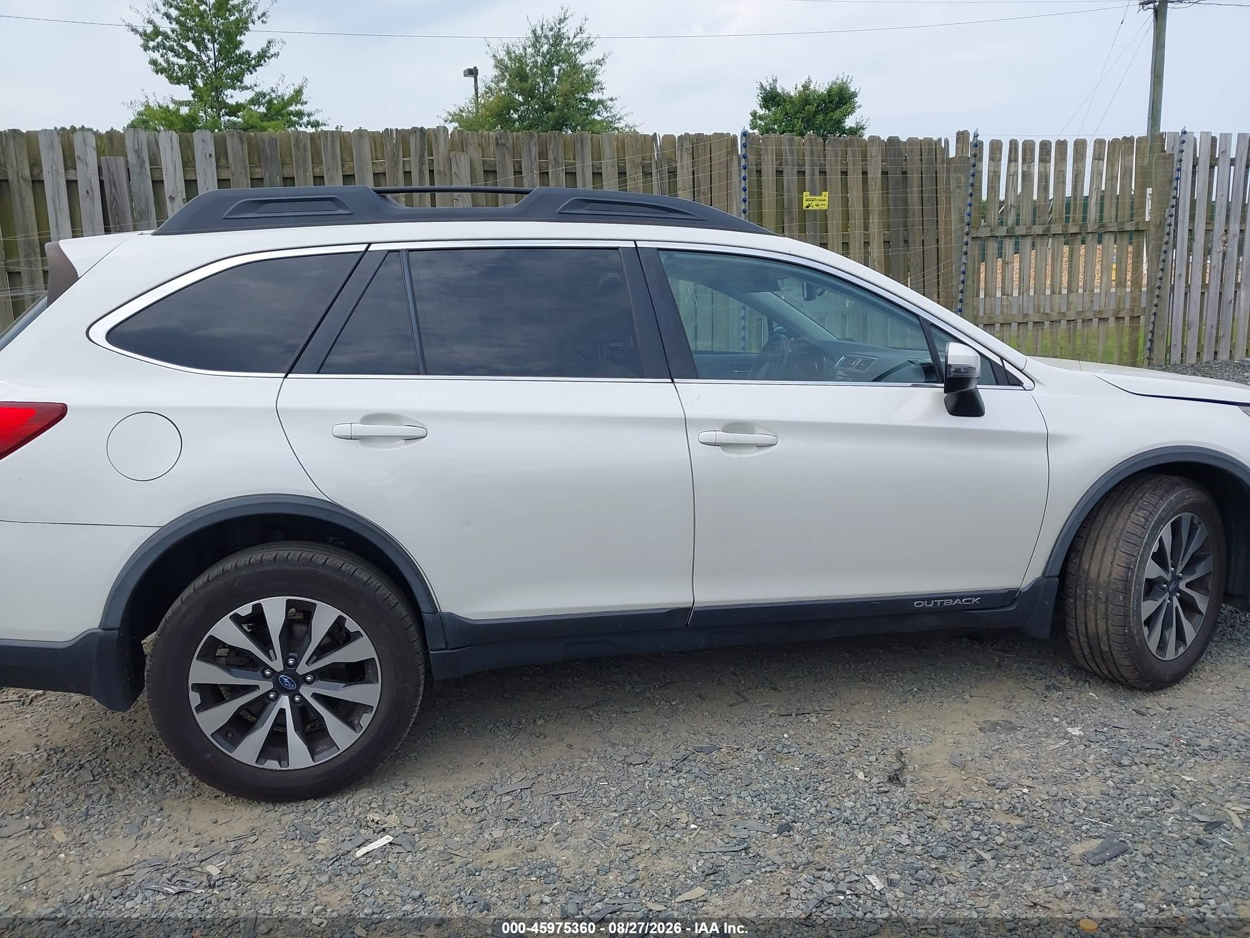 2016 Subaru Outback 2.5i Limited Белый vin: 4S4BSANC1G3214589