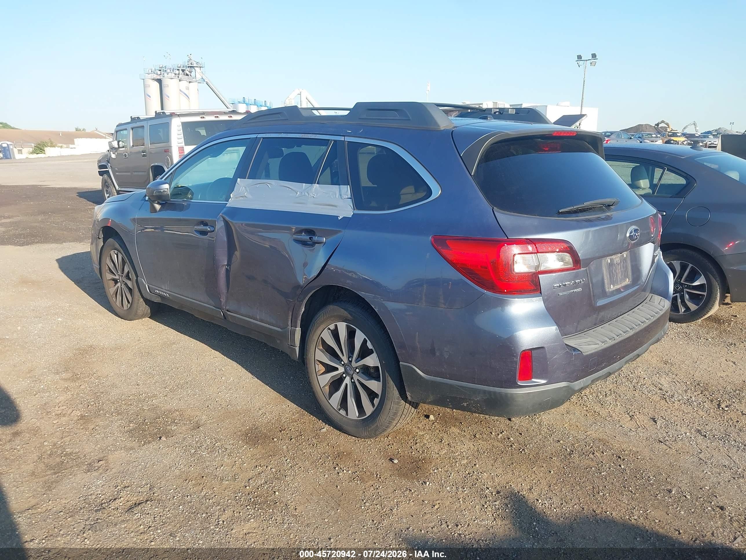 2015 Subaru Outback 2.5i Limited Blue vin: 4S4BSANC2F3258132
