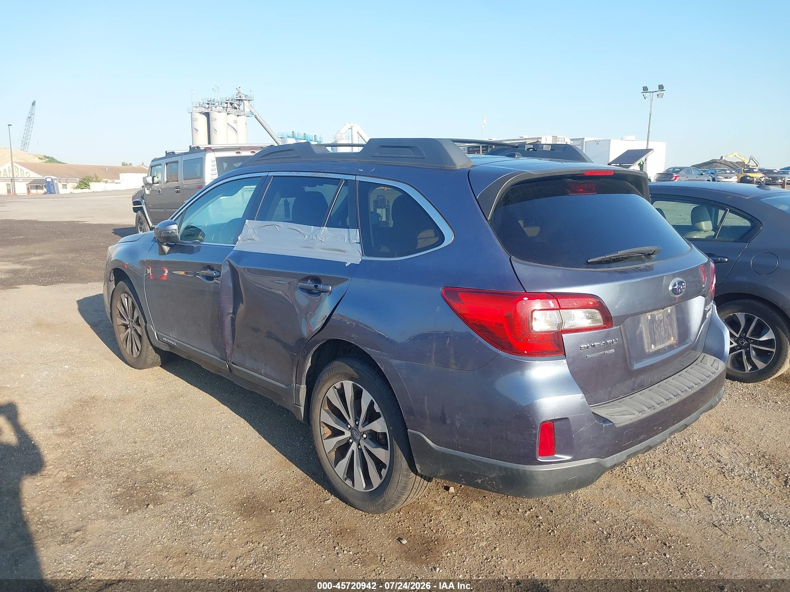 2015 Subaru Outback 2.5i Limited Blue vin: 4S4BSANC2F3258132