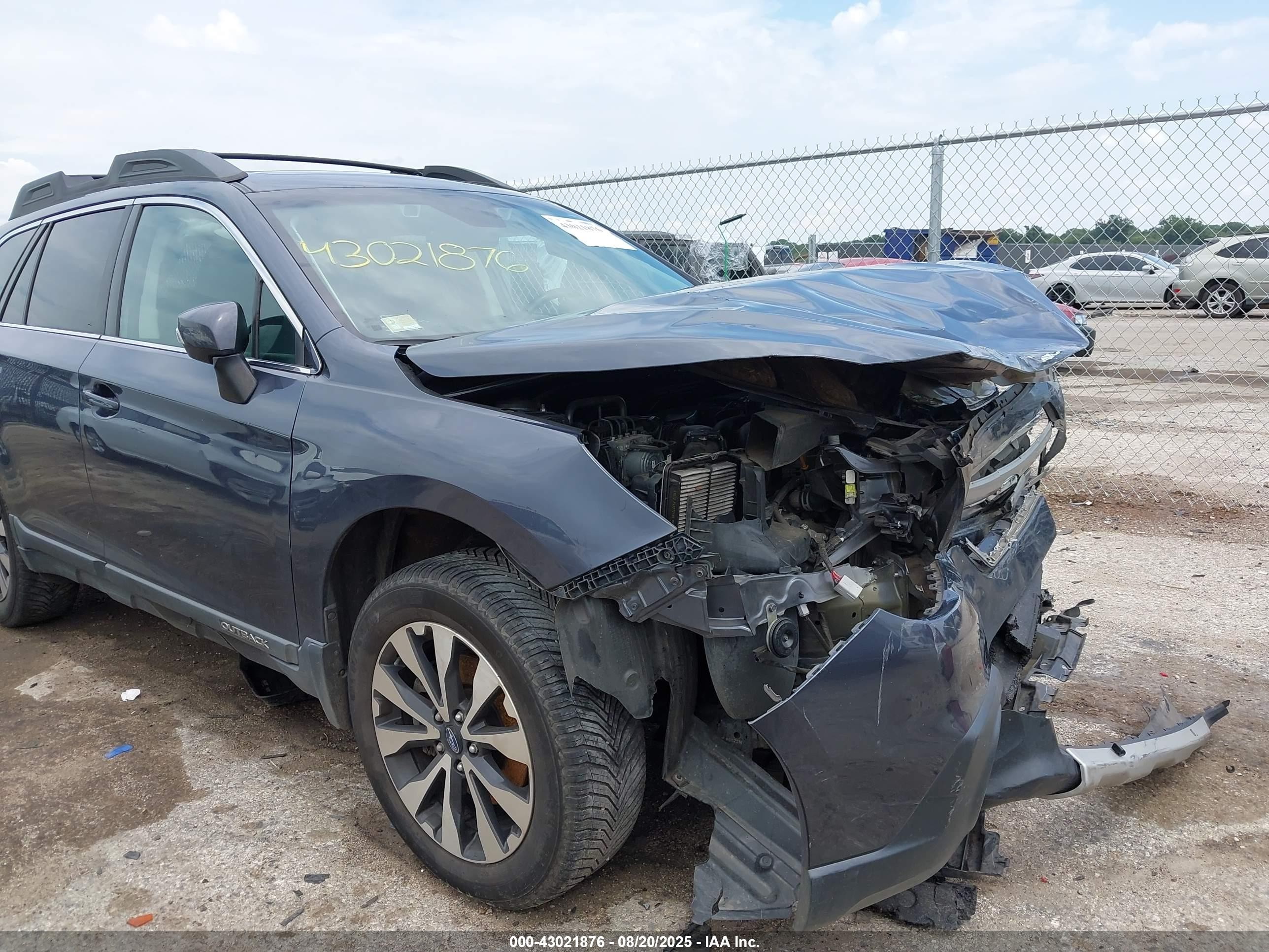 2017 Subaru Outback 2.5i Limited Blue vin: 4S4BSANC2H3288864