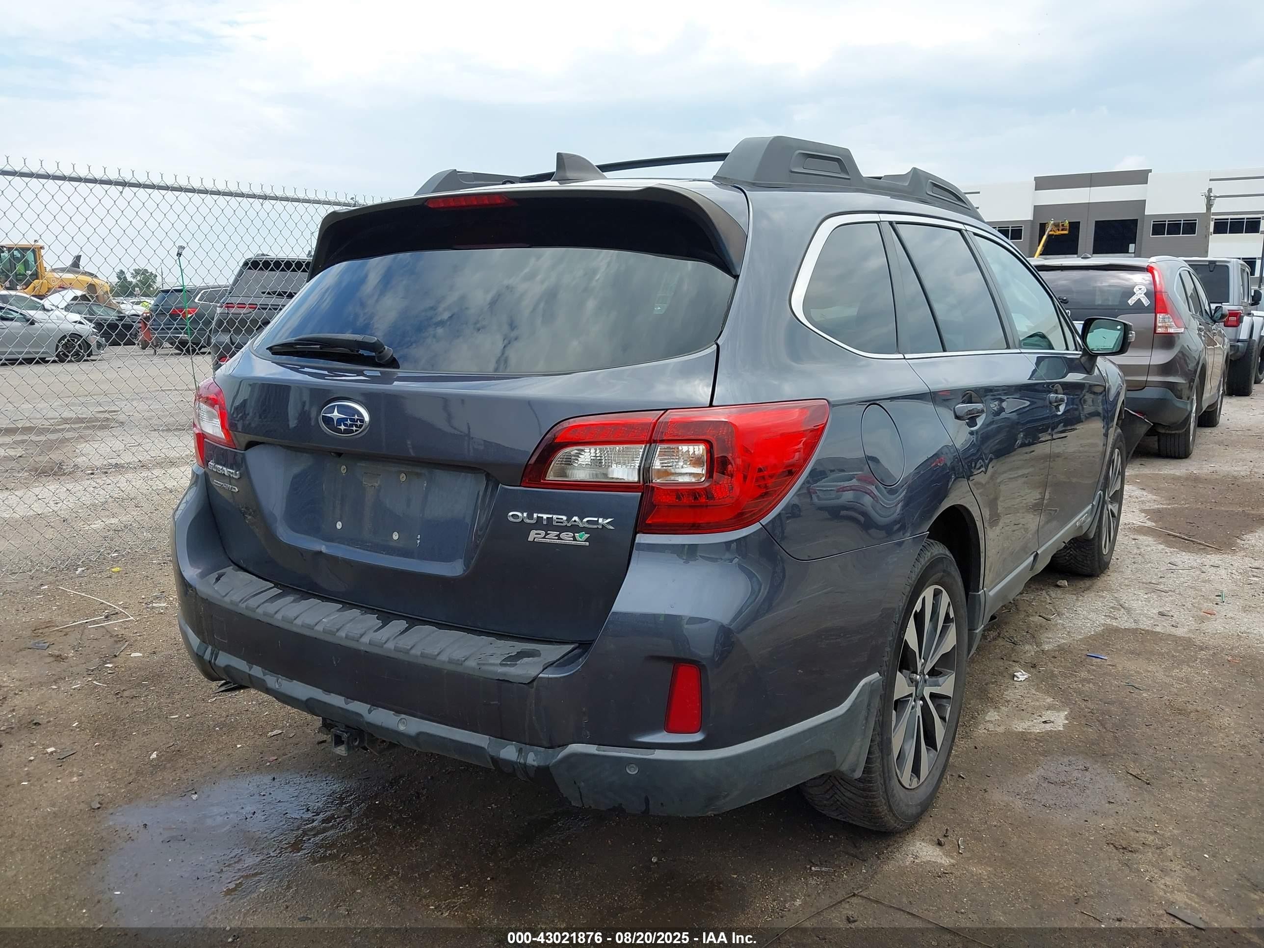 2017 Subaru Outback 2.5i Limited Blue vin: 4S4BSANC2H3288864