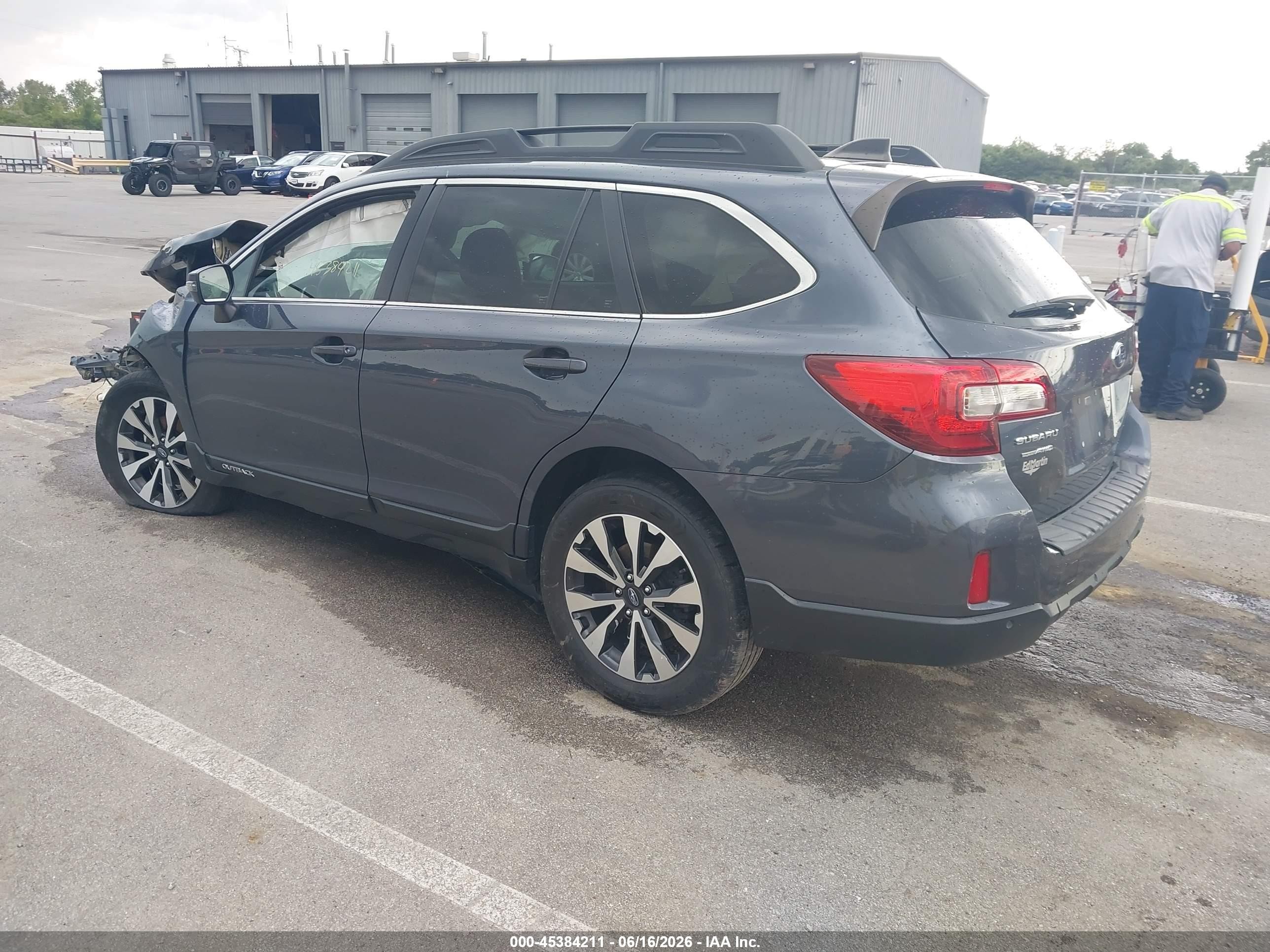 2017 Subaru Outback 2.5i Limited Gray vin: 4S4BSANC2H3348626