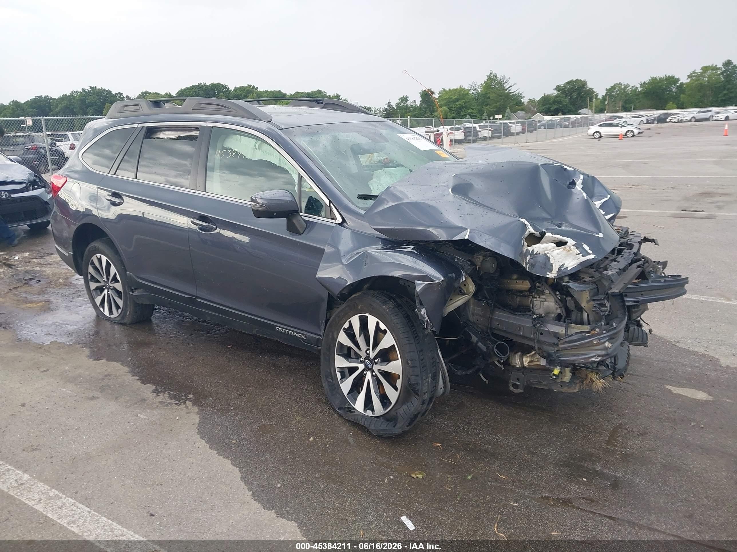 2017 Subaru Outback 2.5i Limited Gray vin: 4S4BSANC2H3348626