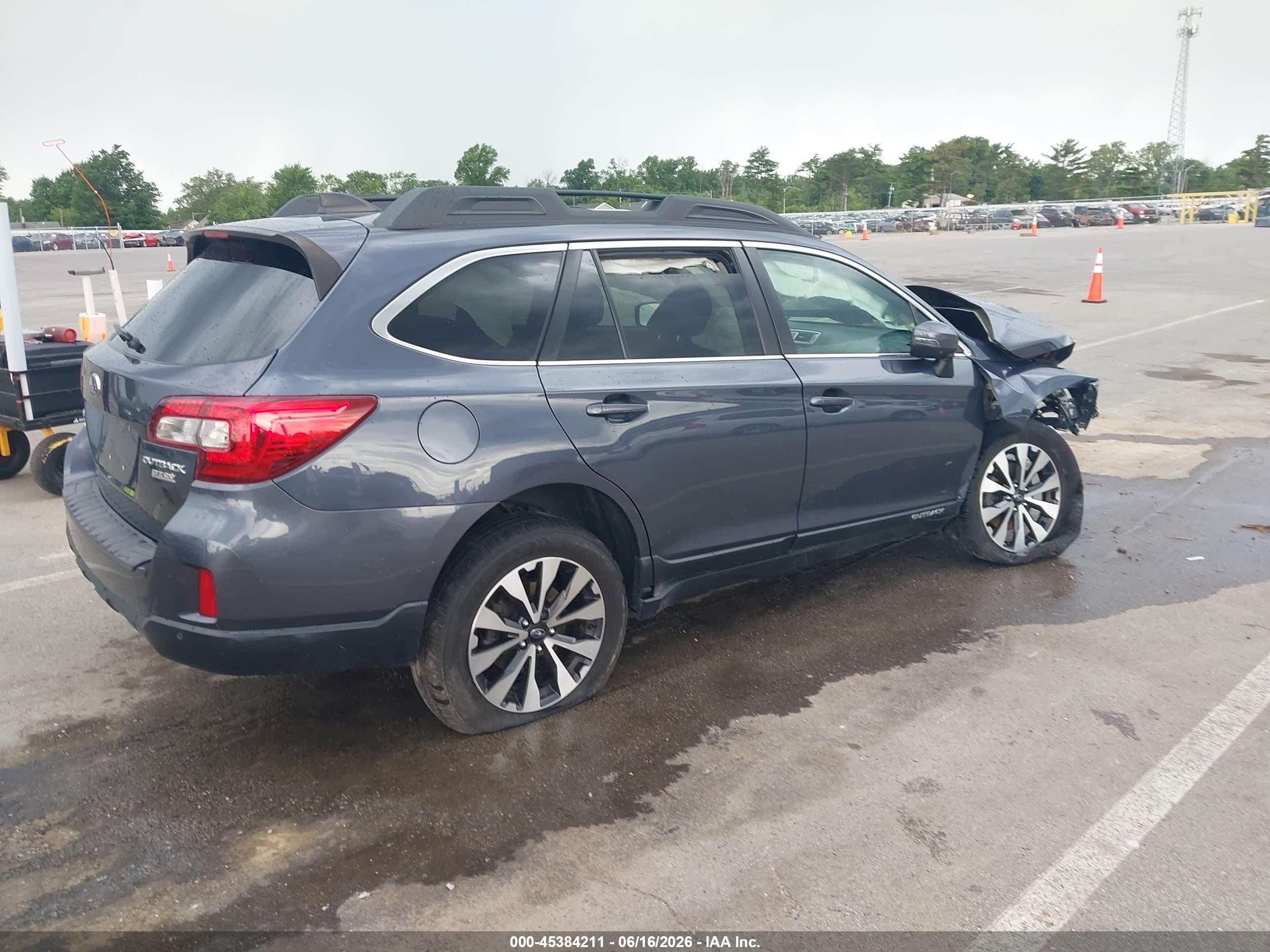 2017 Subaru Outback 2.5i Limited Gray vin: 4S4BSANC2H3348626
