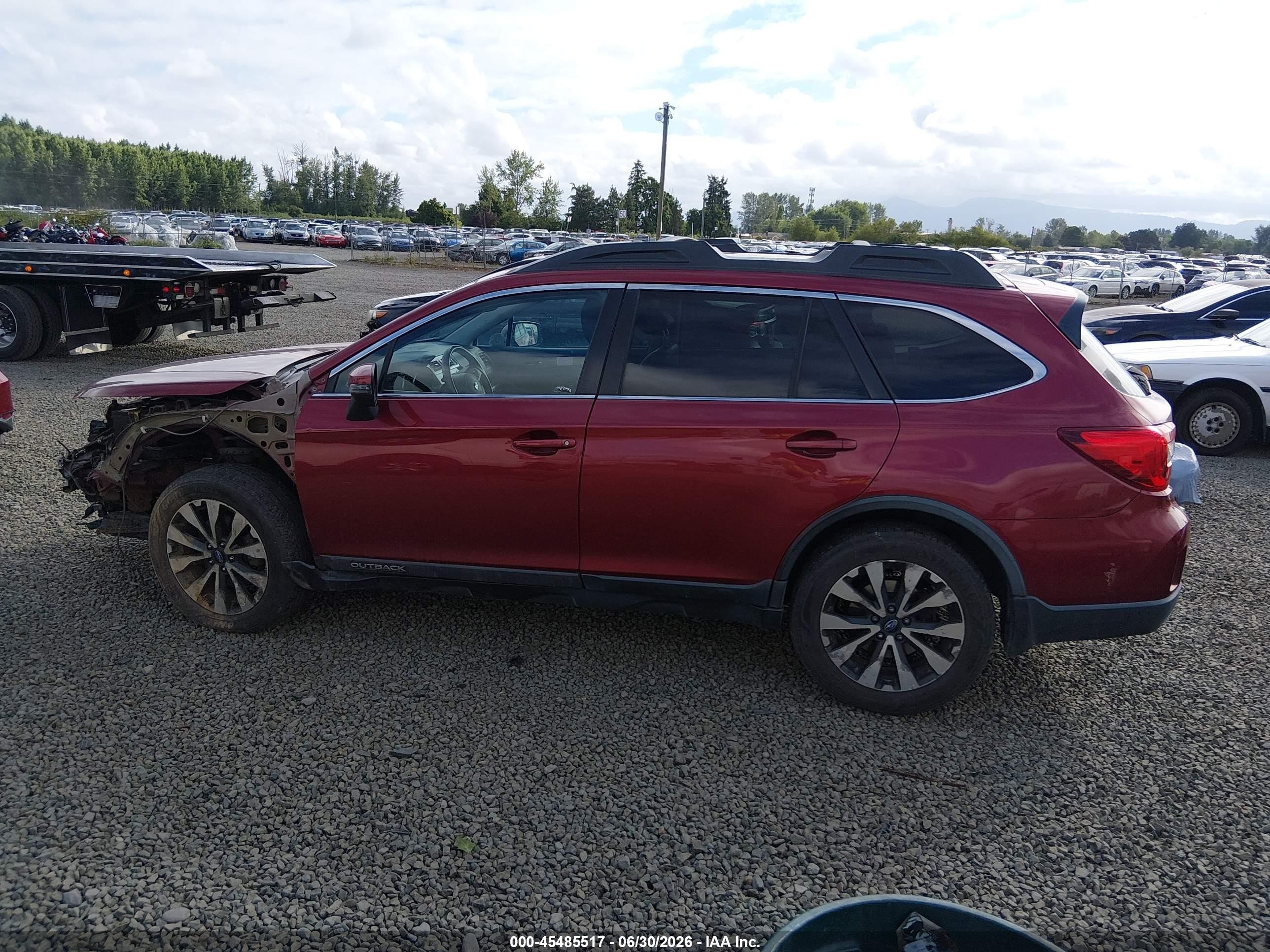 2015 Subaru Outback 2.5i Limited Red vin: 4S4BSANC3F3285971