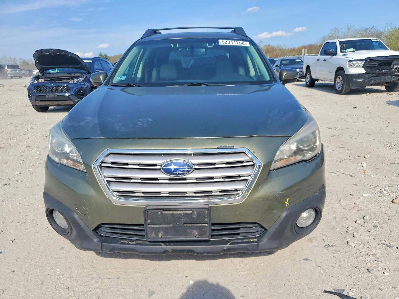 2015 Subaru Outback 2.5i Limited Green vin: 4S4BSANC3F3322713