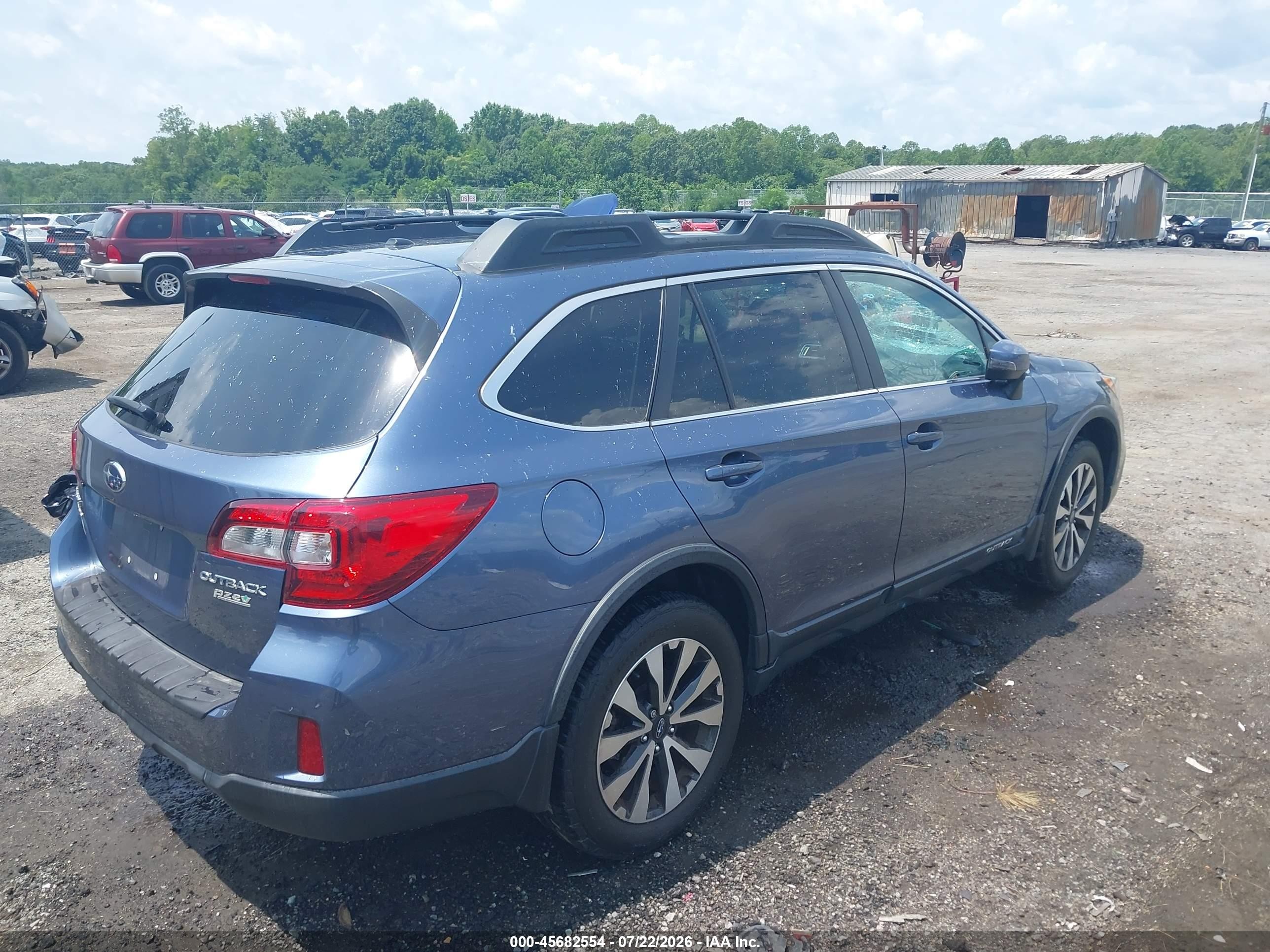 2015 Subaru Outback 2.5i Limited Blue vin: 4S4BSANC3F3334893