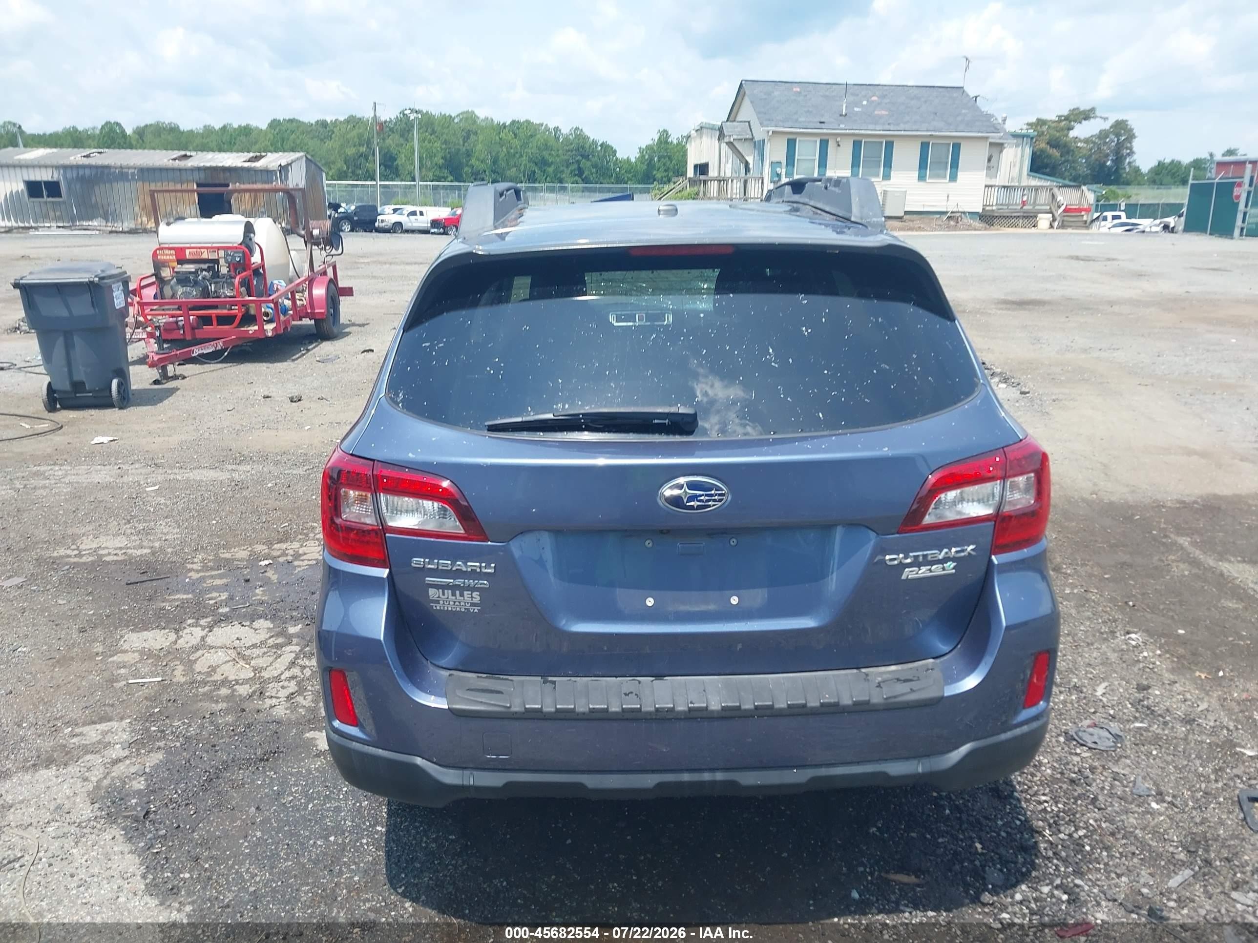 2015 Subaru Outback 2.5i Limited Blue vin: 4S4BSANC3F3334893