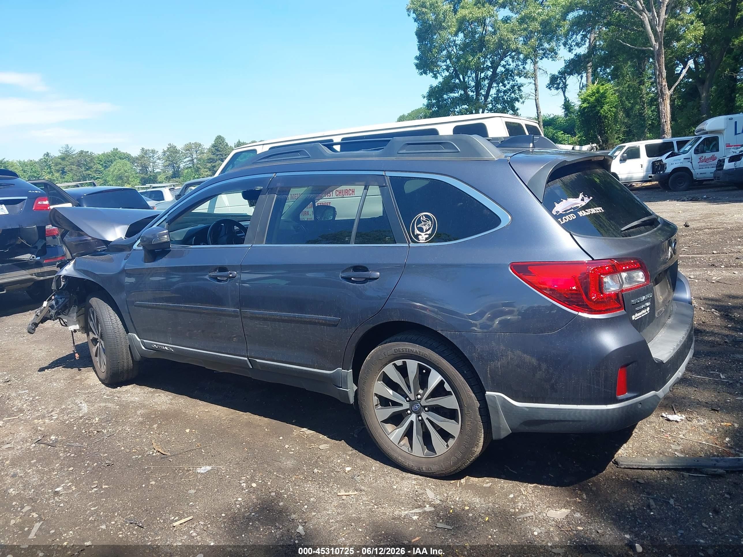 2017 Subaru Outback 2.5i Limited Gray vin: 4S4BSANC3H3276481