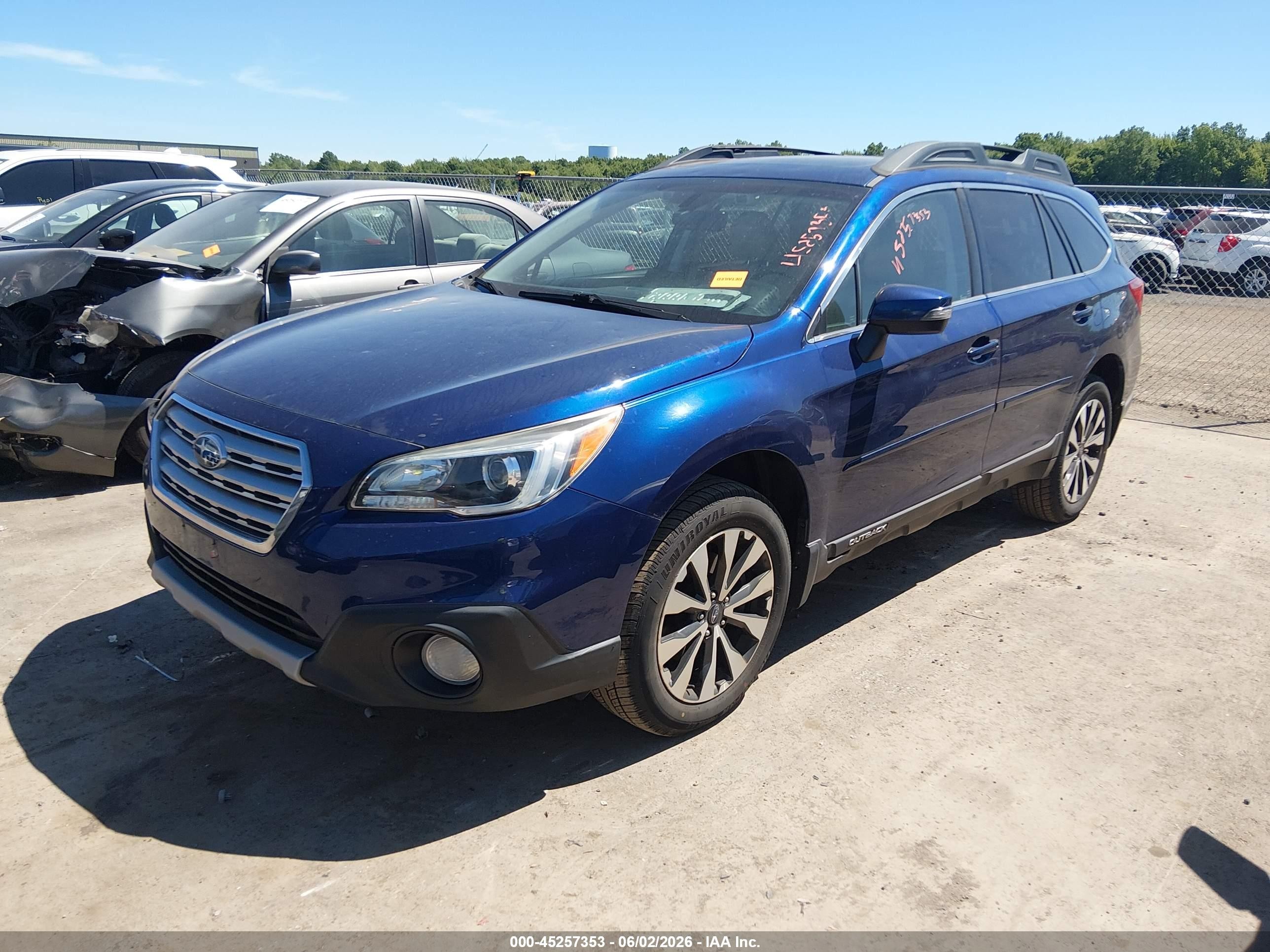 2017 Subaru Outback 2.5i Limited Синий vin: 4S4BSANC3H3430879