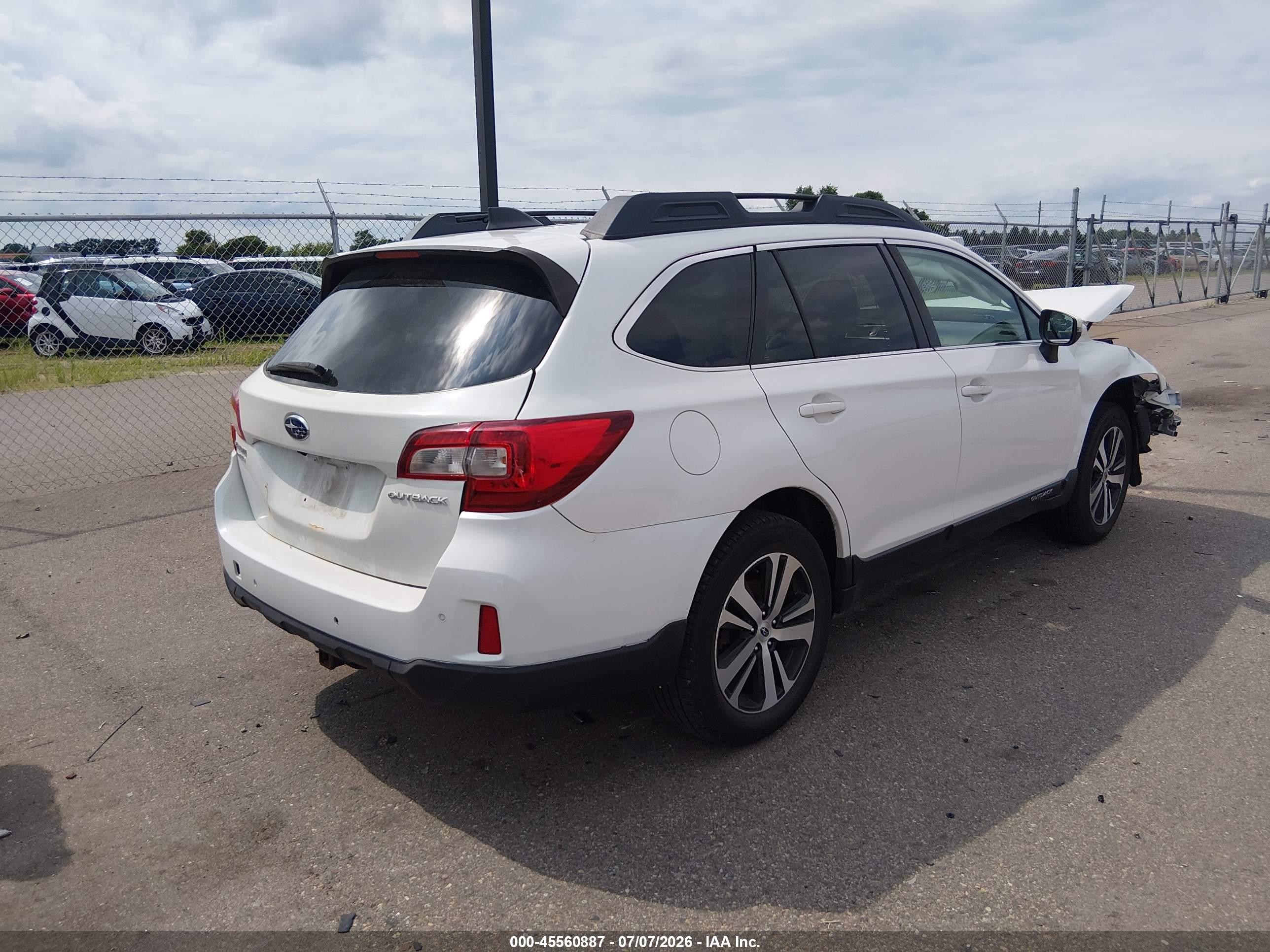 2019 Subaru Outback 2.5i Limited White vin: 4S4BSANC3K3315979