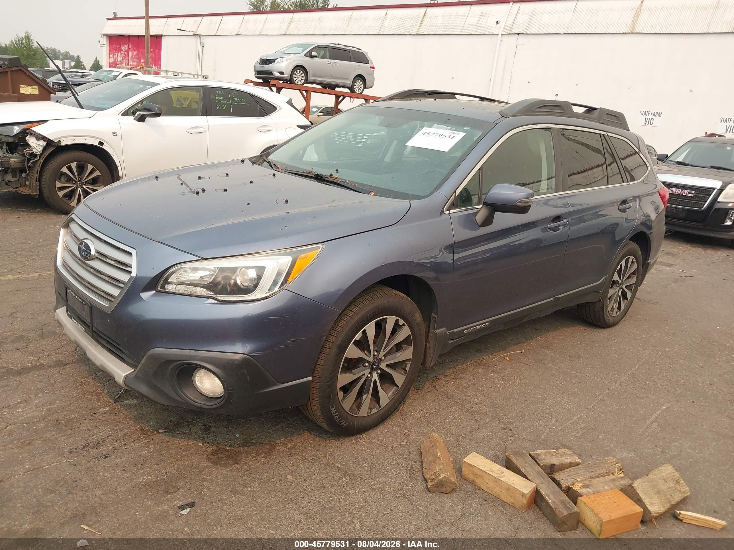 2015 Subaru Outback 2.5i Limited Blue vin: 4S4BSANC4F3310215