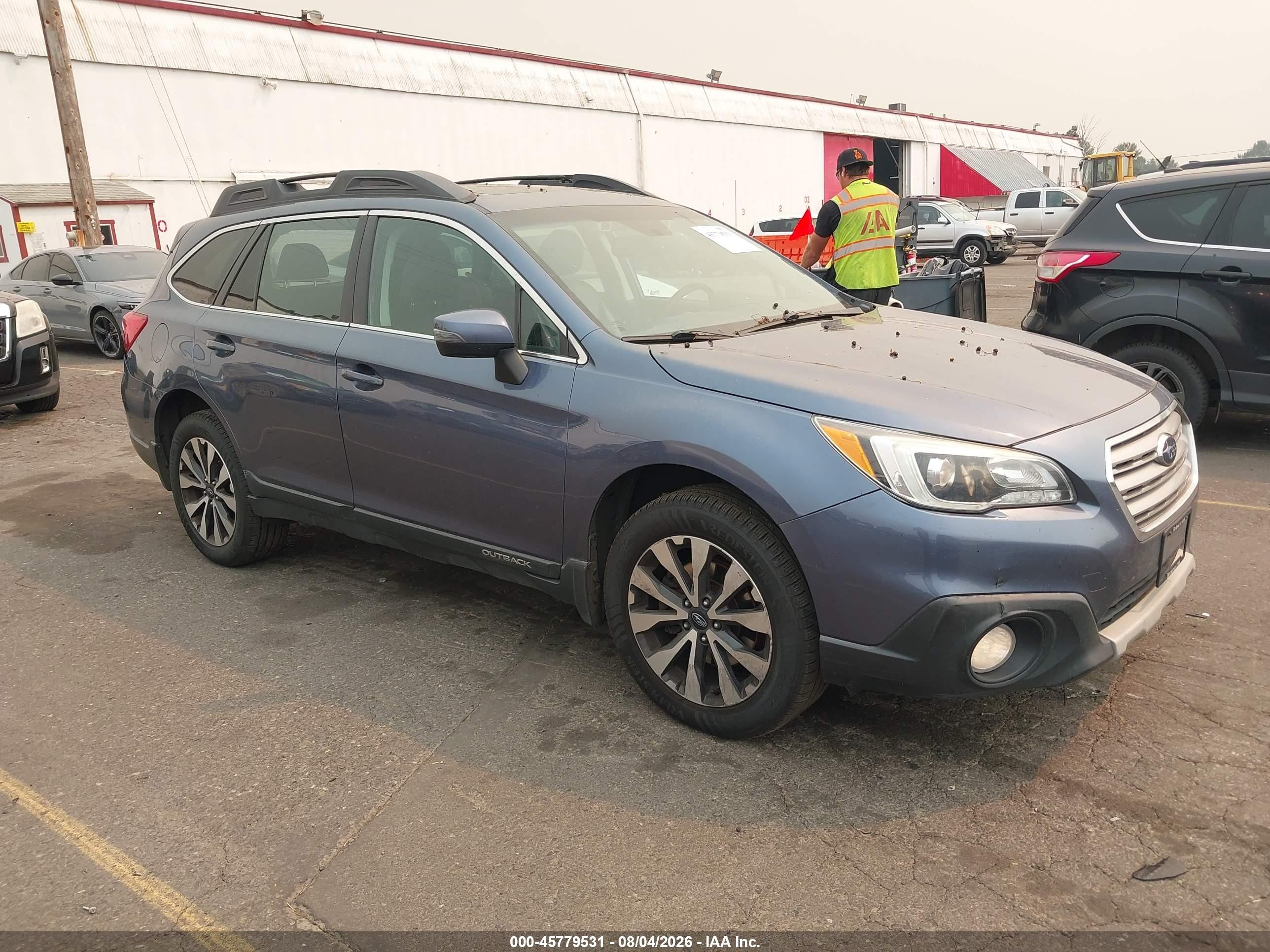 2015 Subaru Outback 2.5i Limited Blue vin: 4S4BSANC4F3310215