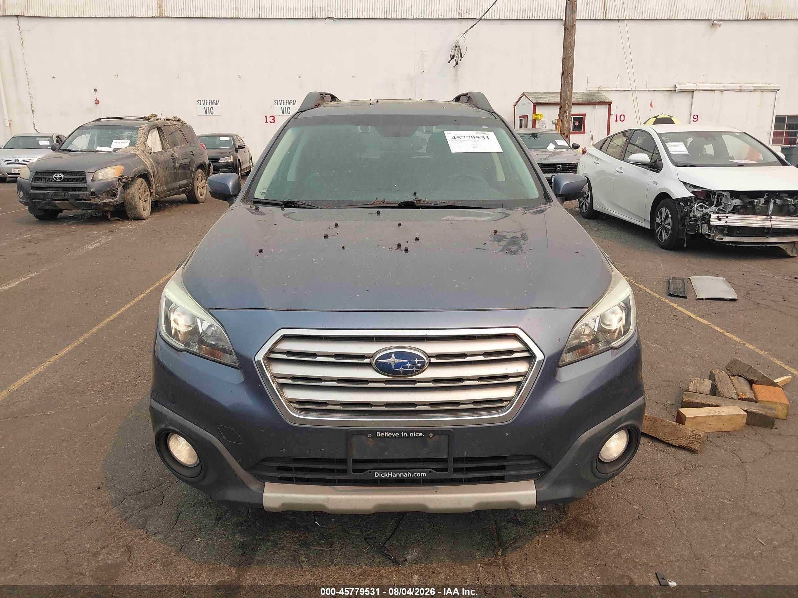 2015 Subaru Outback 2.5i Limited Blue vin: 4S4BSANC4F3310215