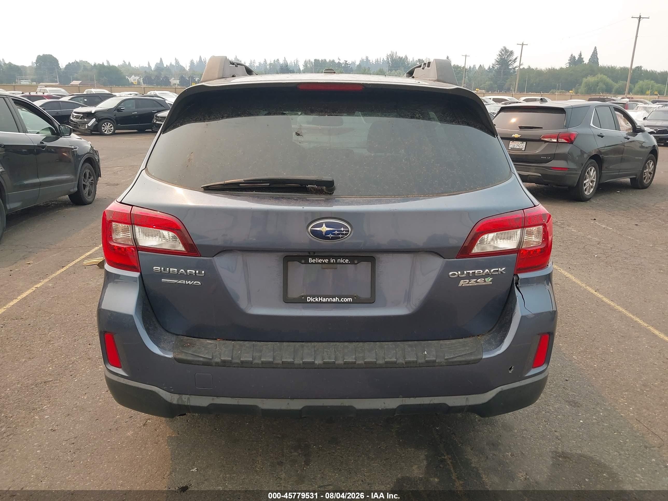 2015 Subaru Outback 2.5i Limited Blue vin: 4S4BSANC4F3310215