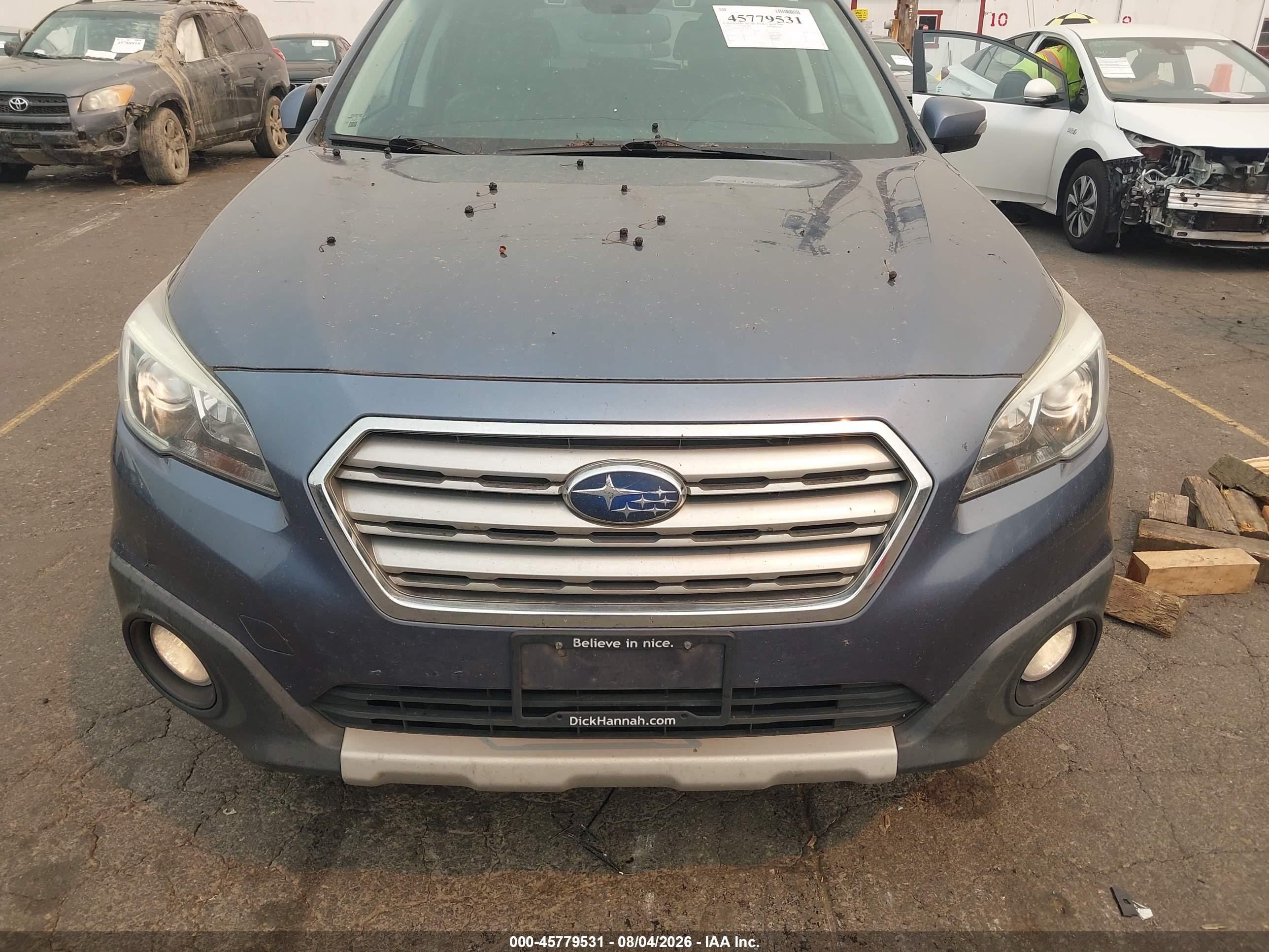 2015 Subaru Outback 2.5i Limited Blue vin: 4S4BSANC4F3310215